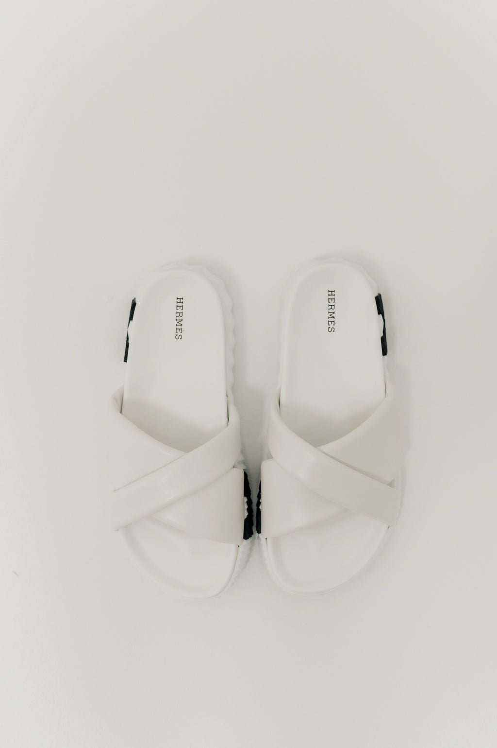 Hermes White Infra Sandals