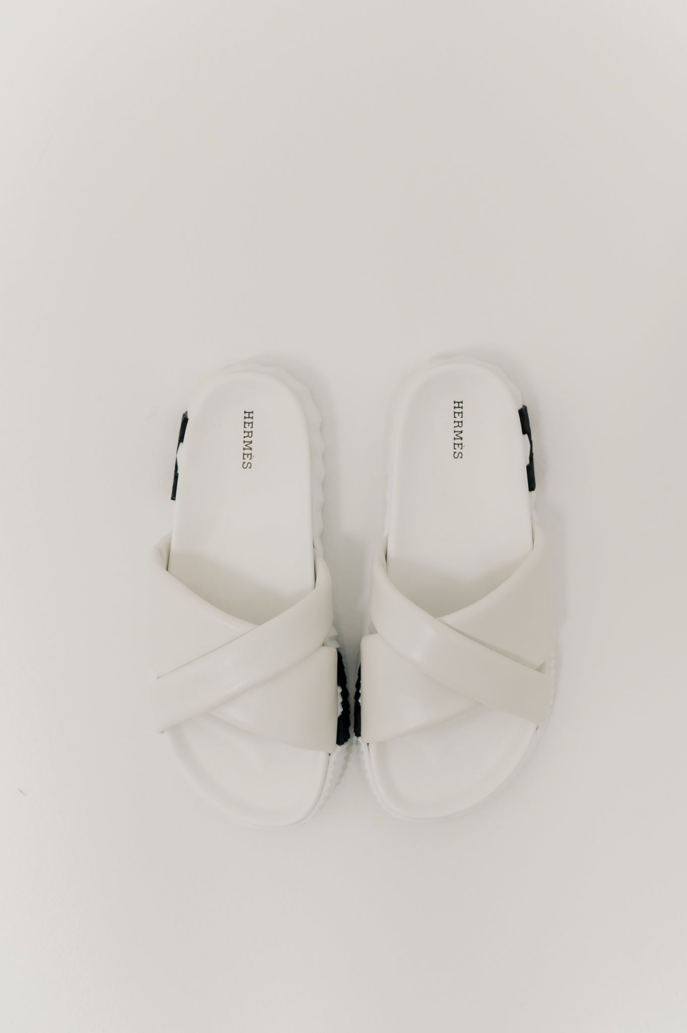 Hermes White Infra Sandals