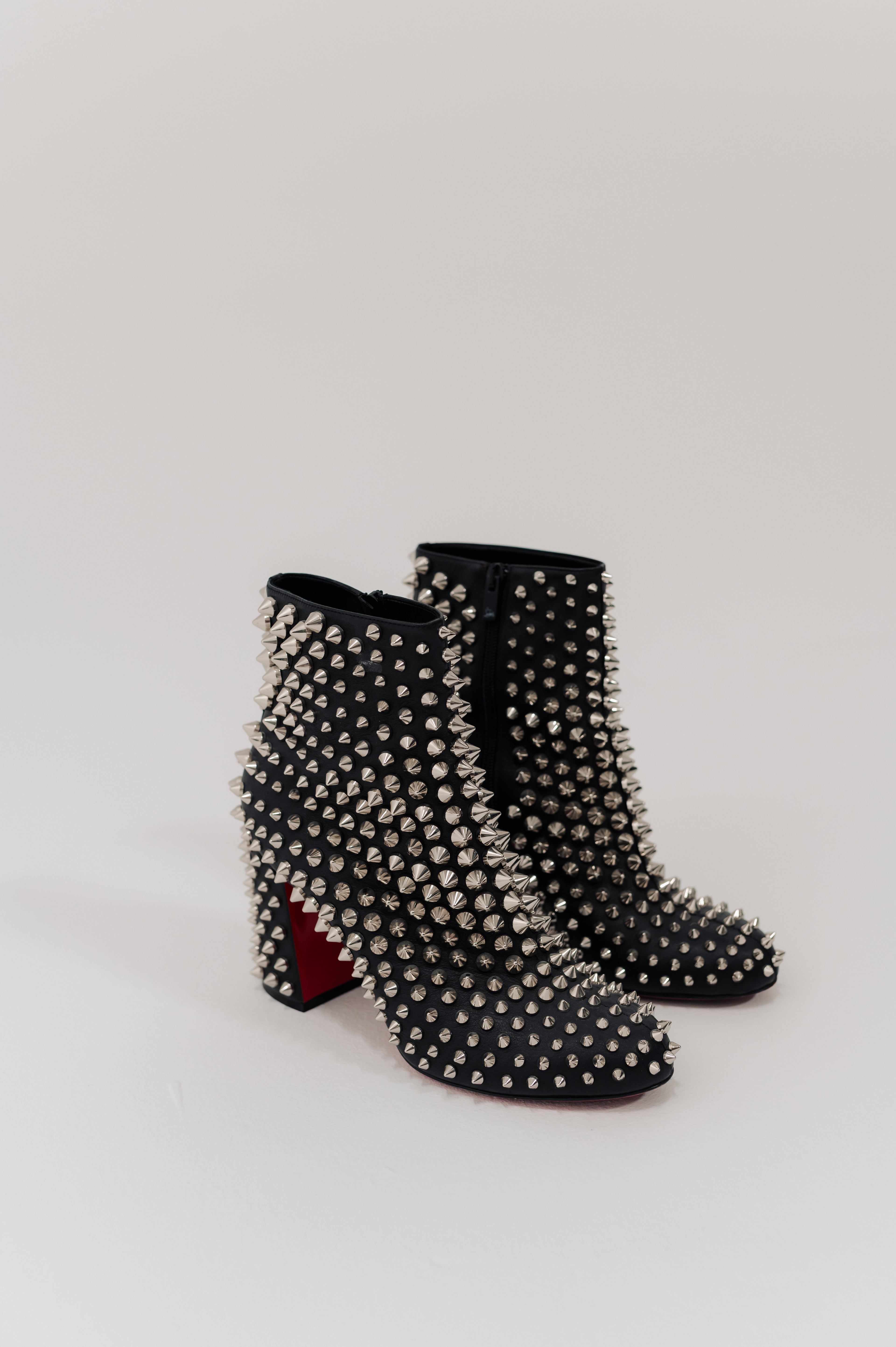 Christian Louboutin Black Spike Boots