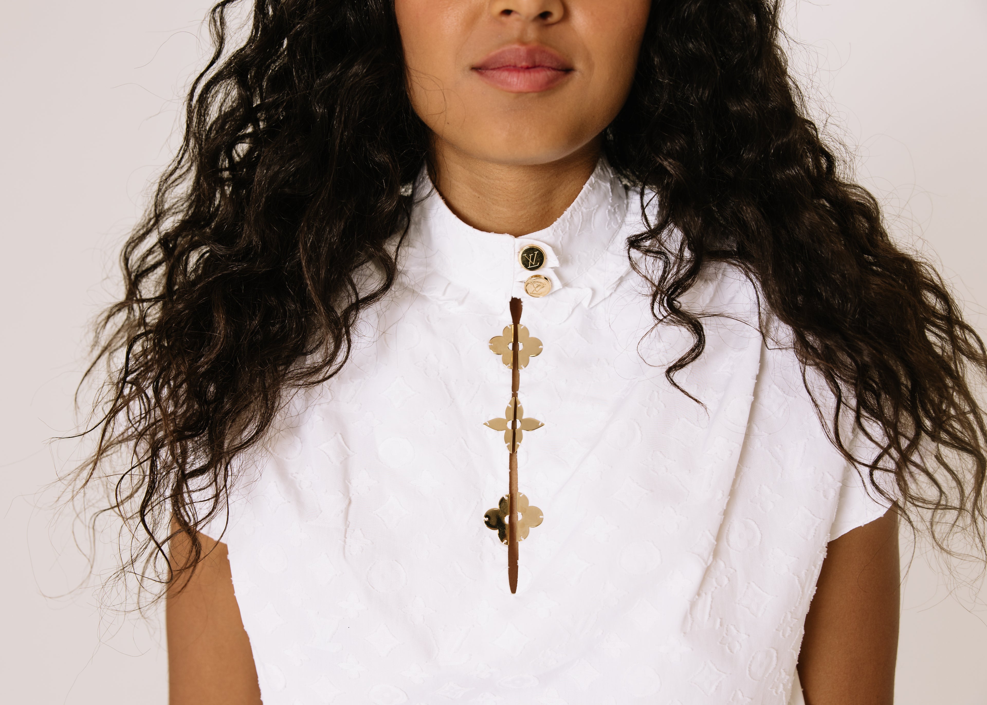 Louis Vuitton Button Detail Blouse