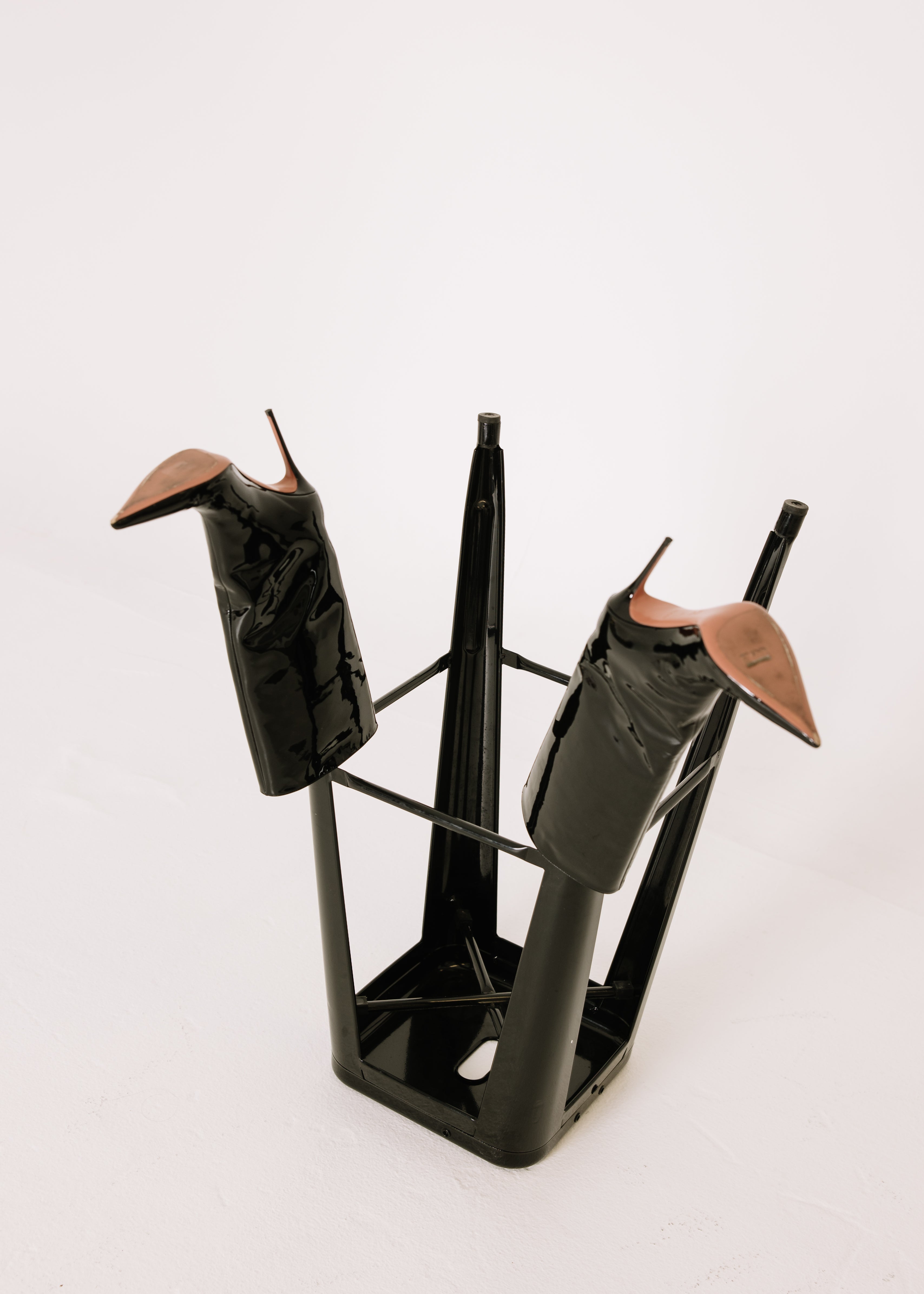 Amina Muaddi Patent Leather Boot