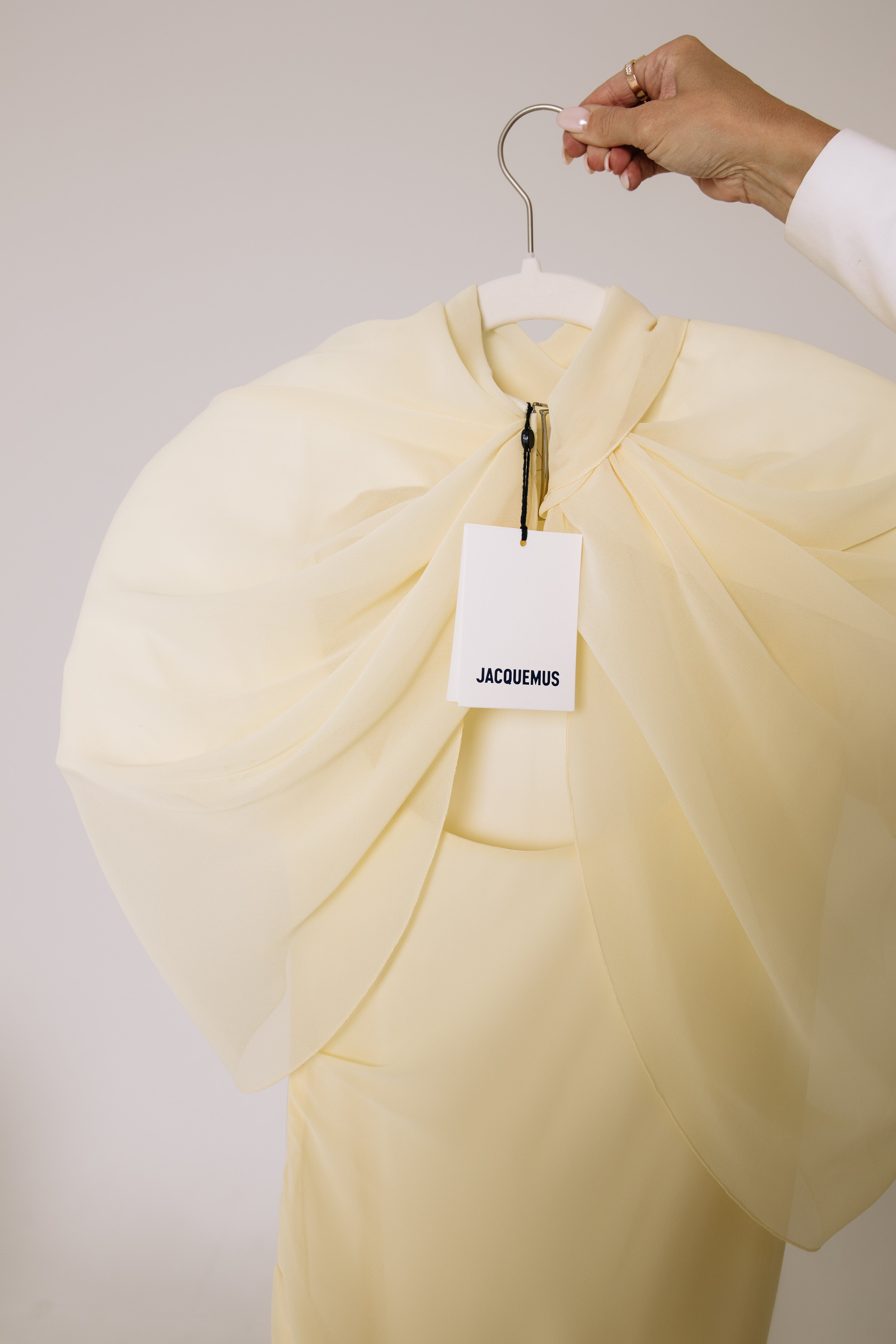 Jacquemus Chestnut Backless Cape Dress