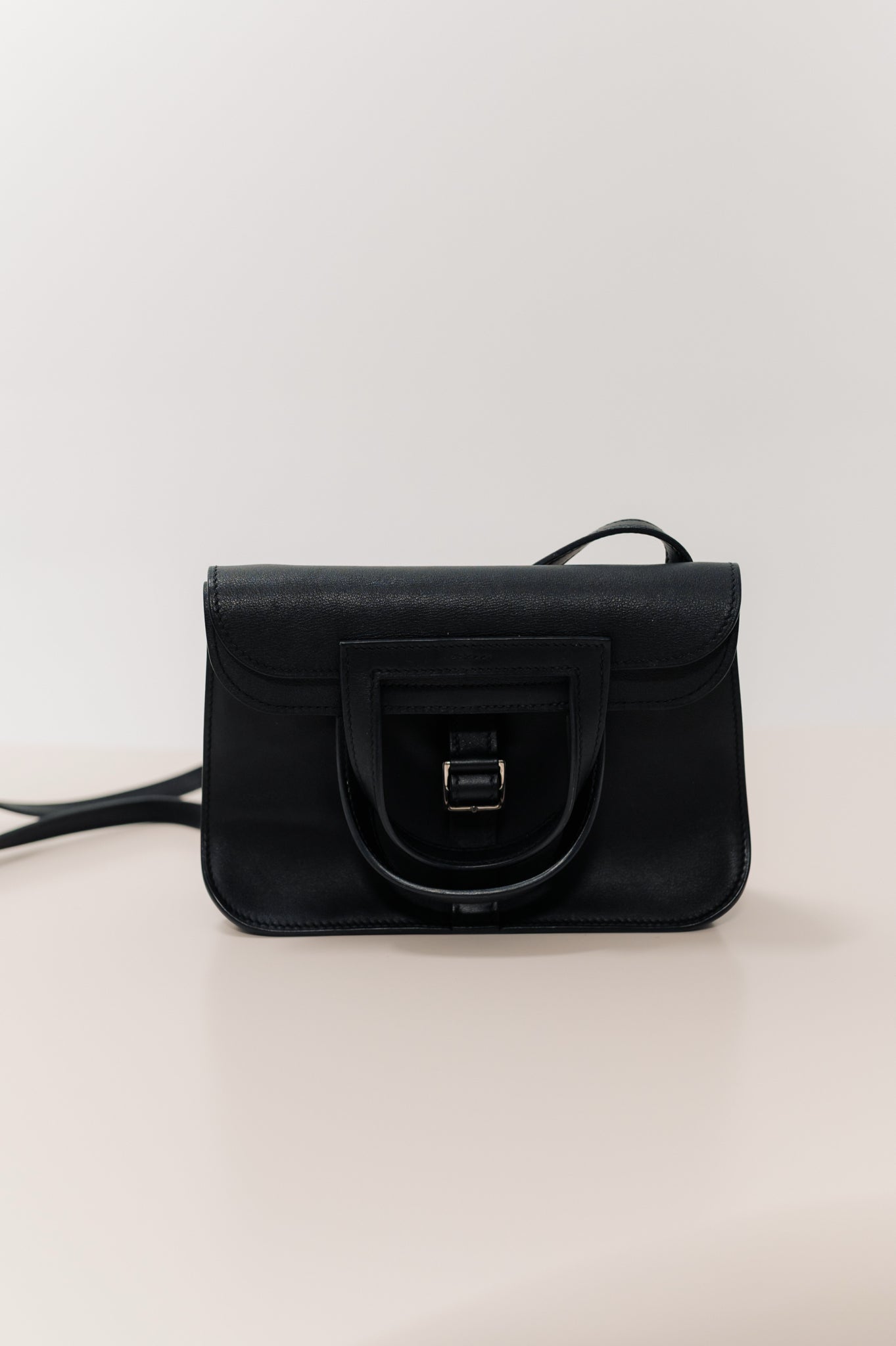 Hermes Black Halzan Hand Bag