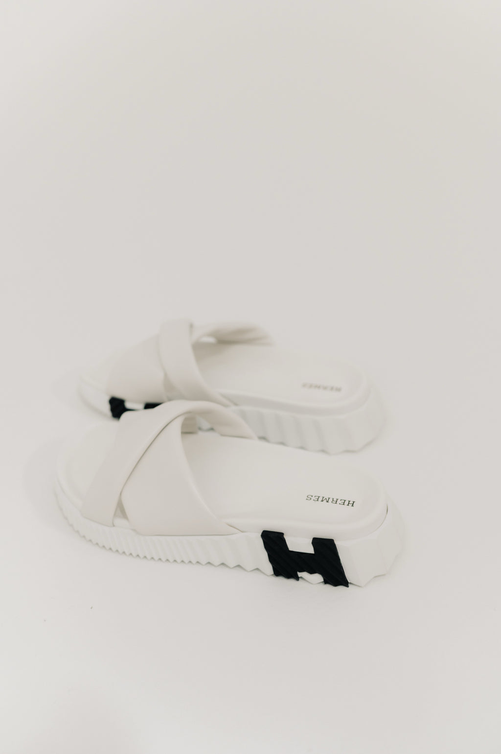 Hermes White Infra Sandals