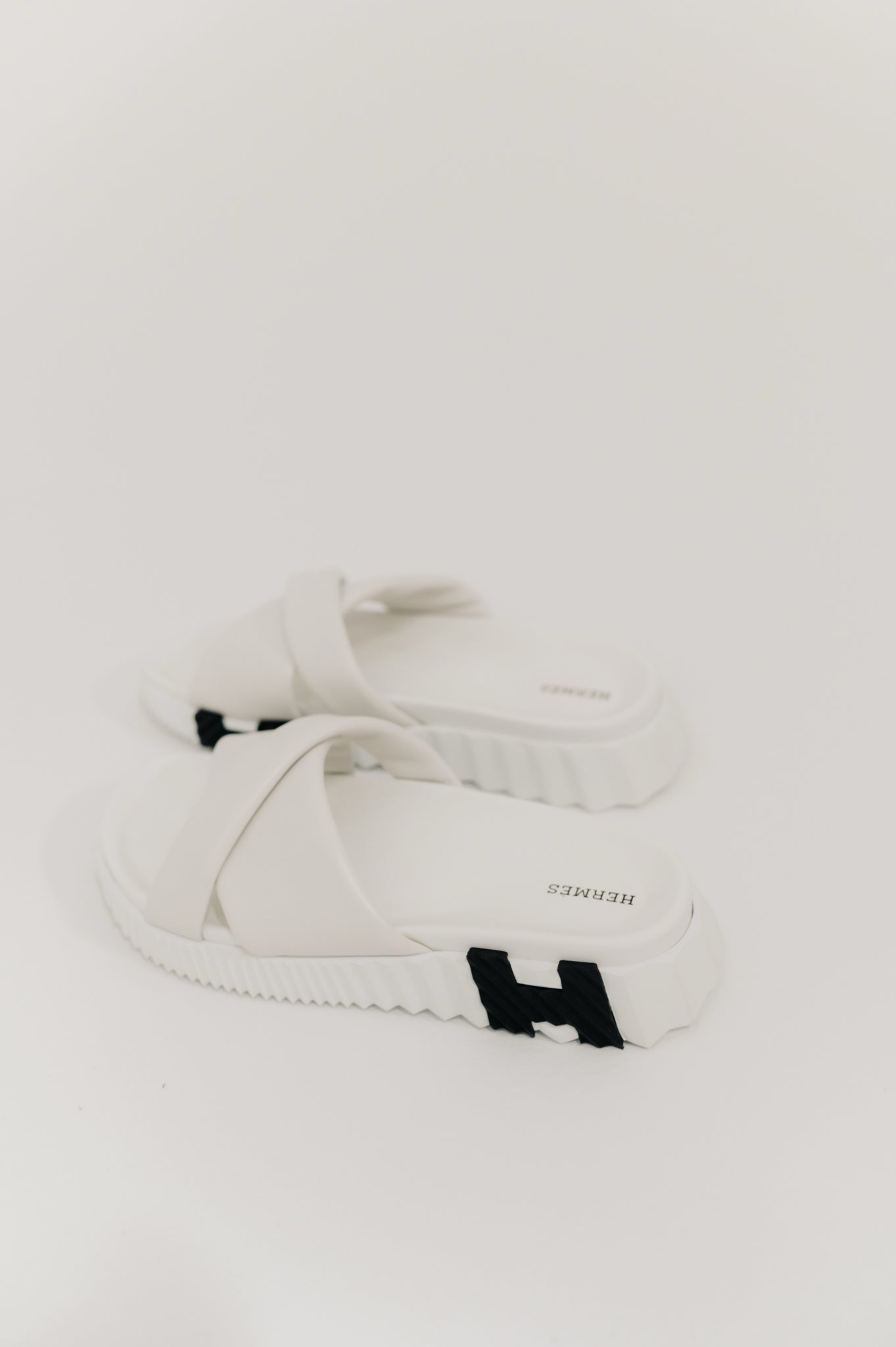 Hermes White Infra Sandals