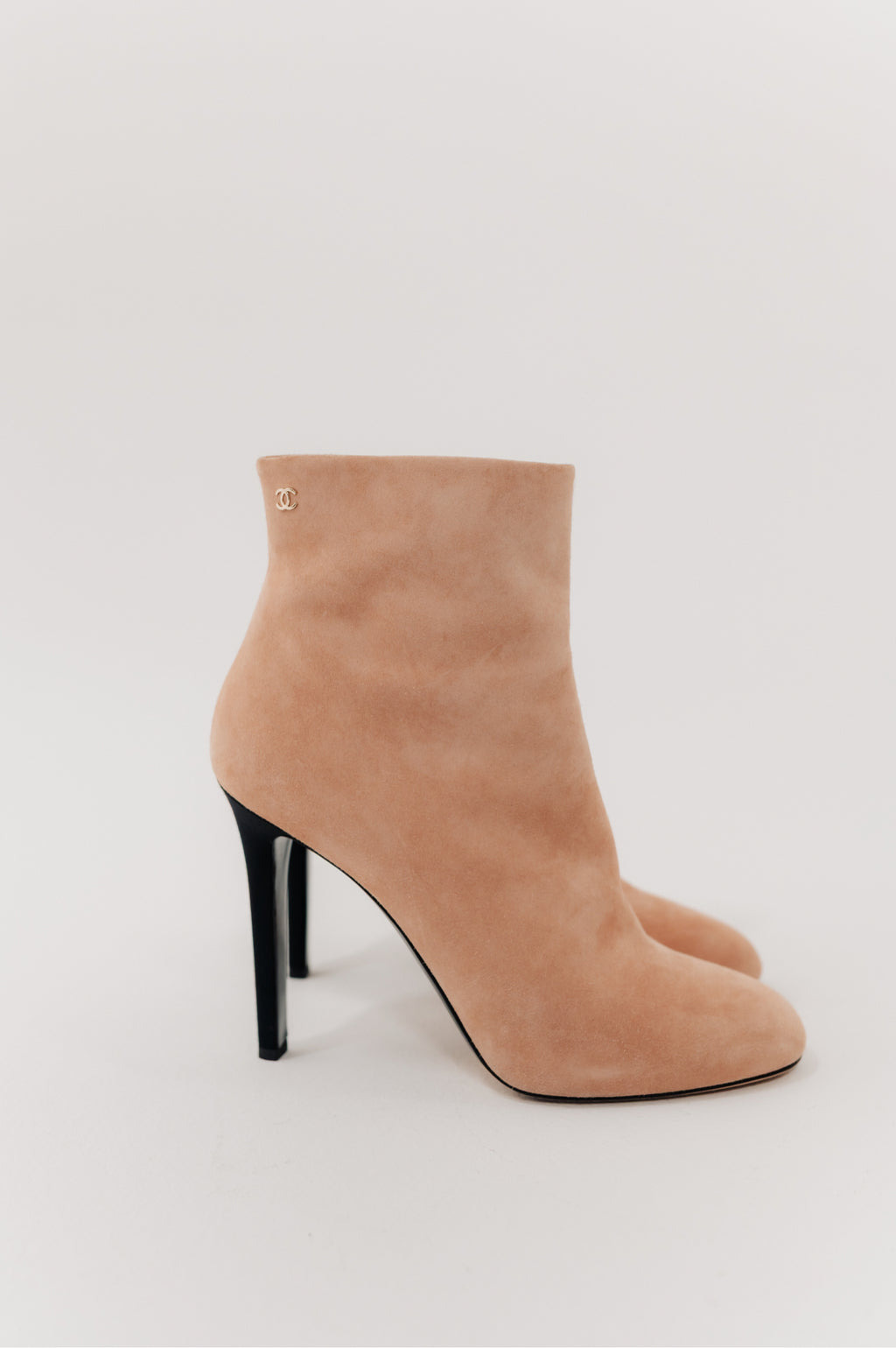Chanel Rose Suede Boots