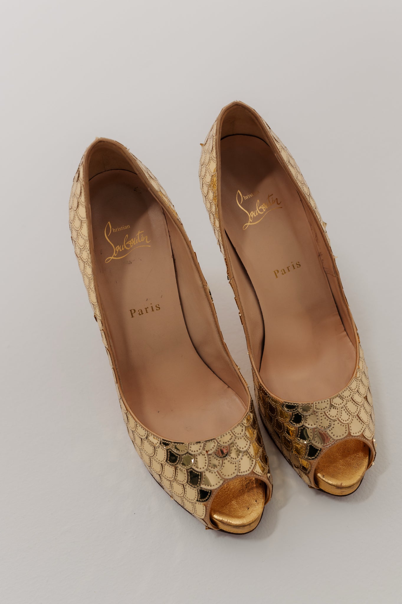 Christian Louboutin Gold Heels