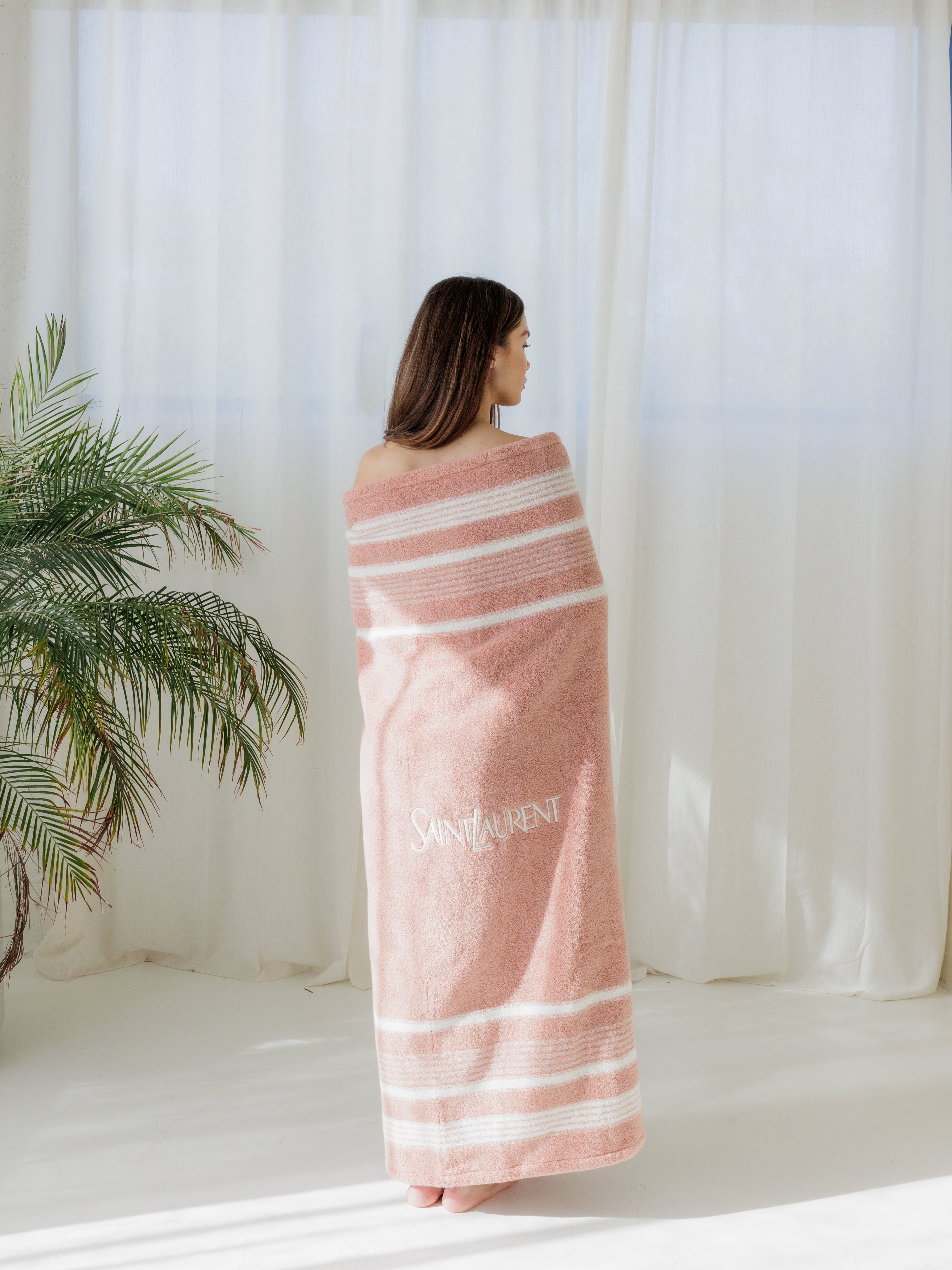 Saint Laurent Pink Beach Towel