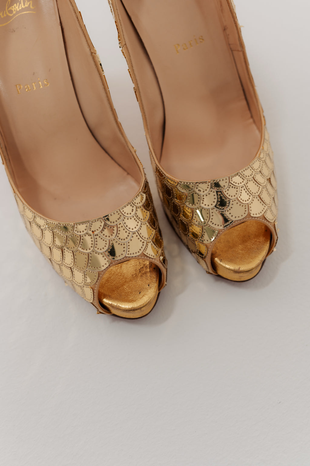 Christian Louboutin Gold Heels