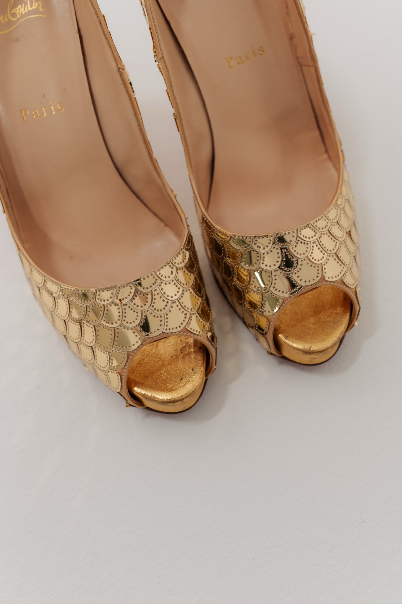 Christian Louboutin Gold Heels