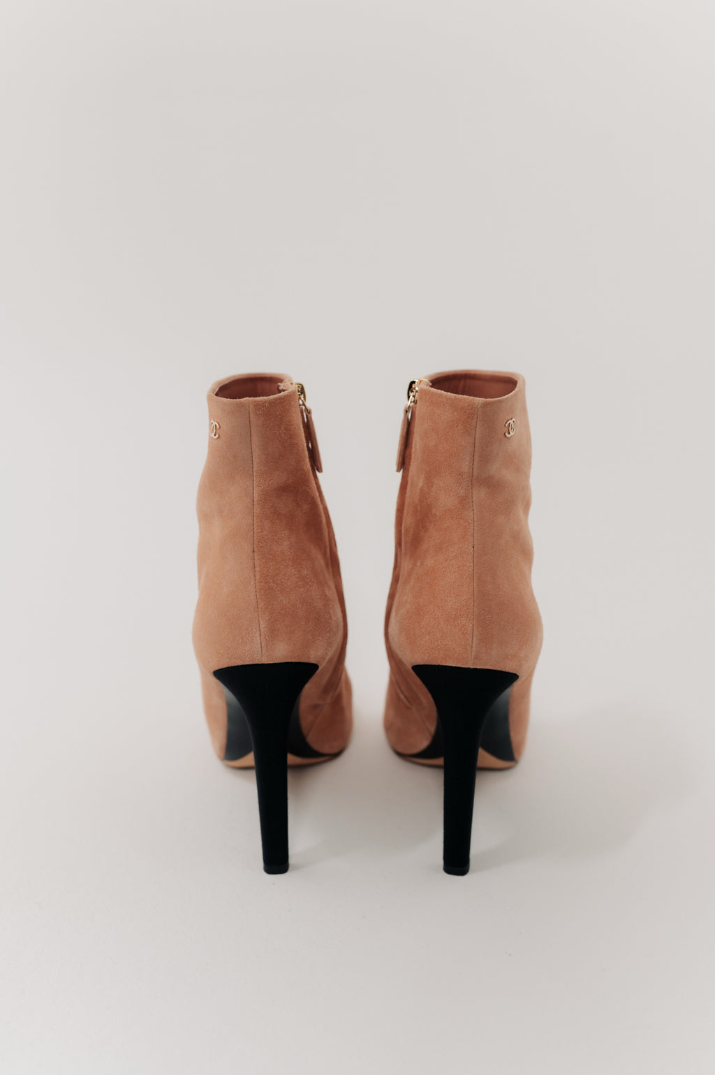 Chanel Rose Suede Boots