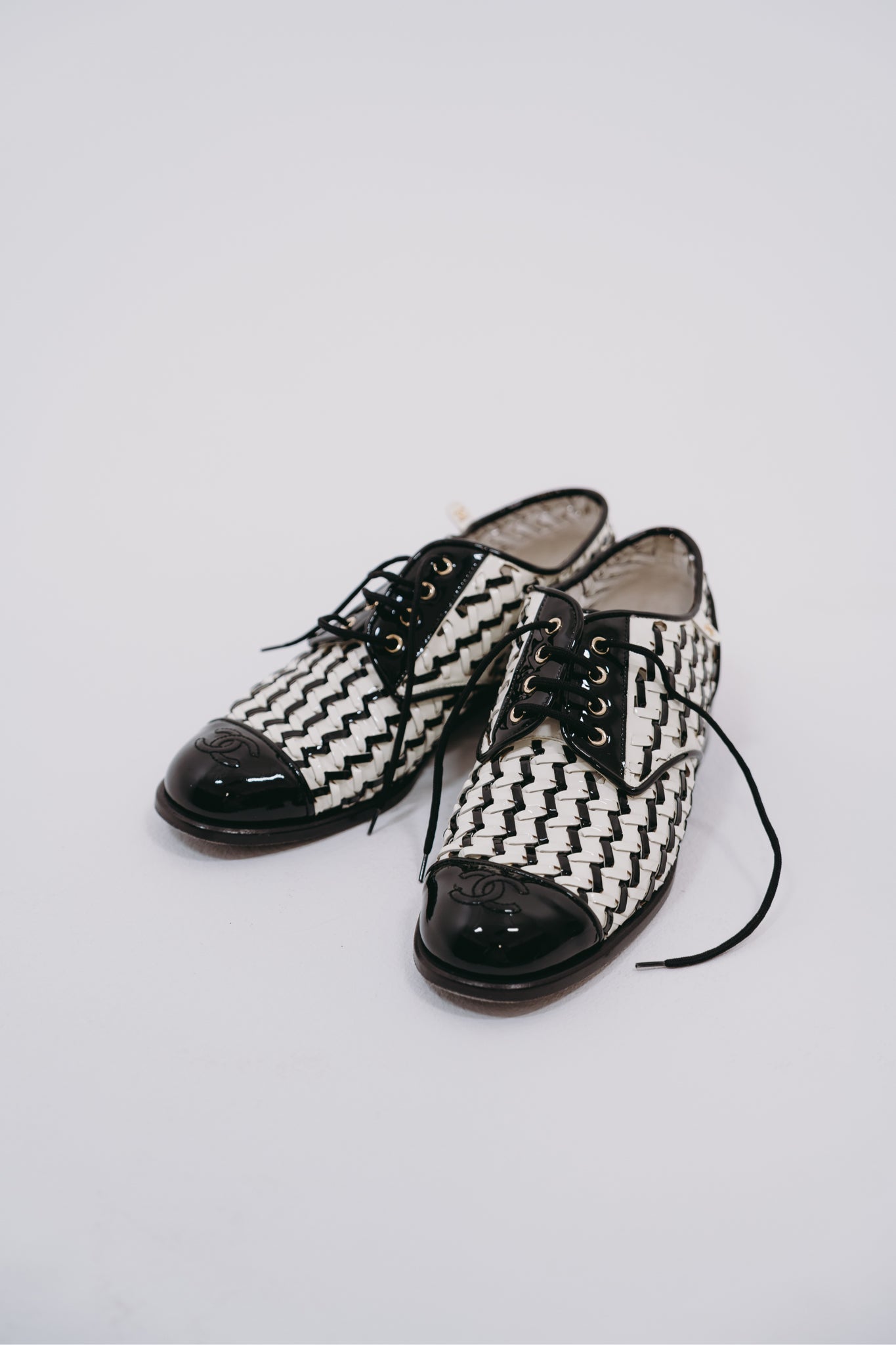 Chanel Black & White Loafers