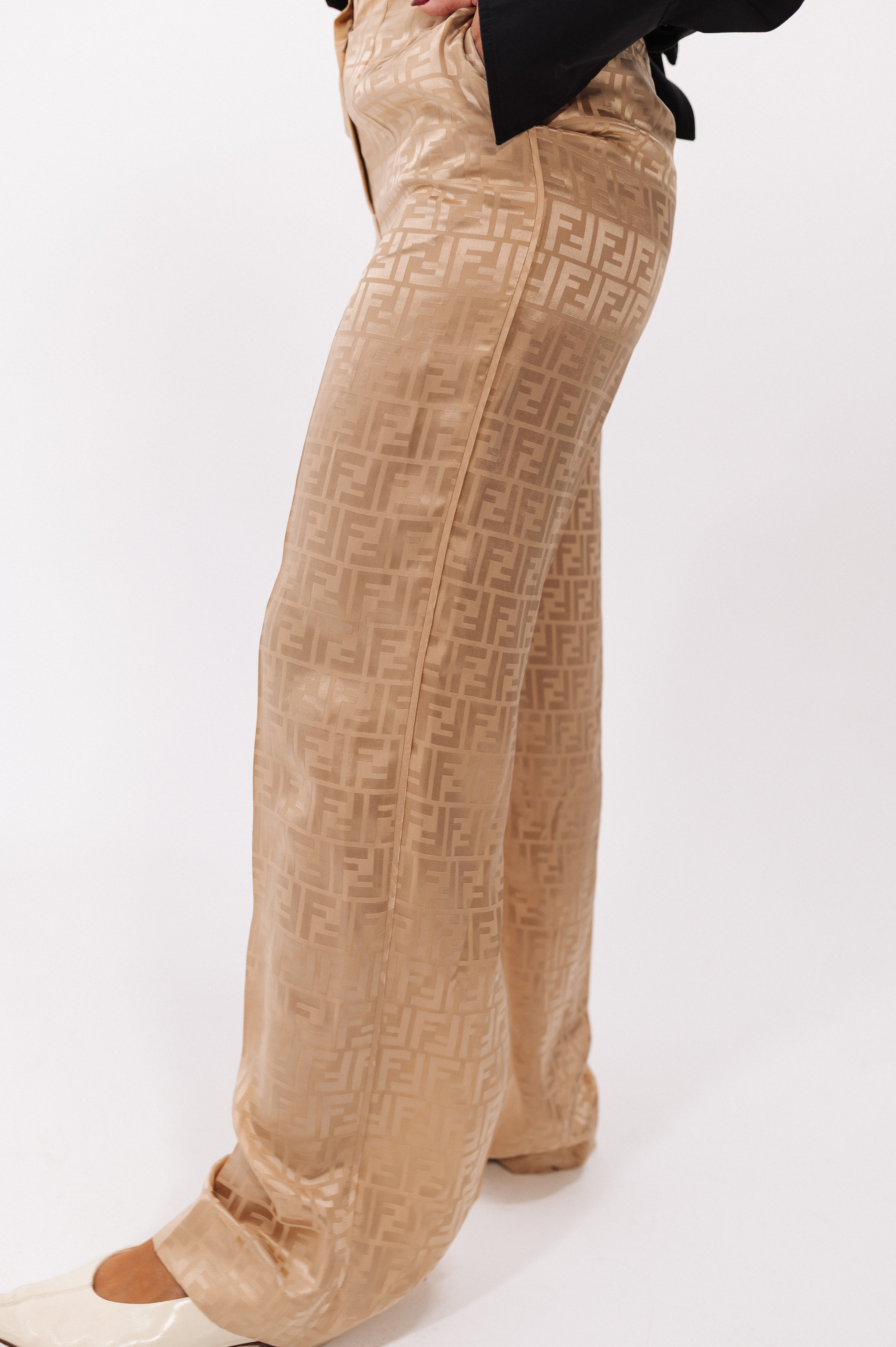Fendi Silk Monogram Pants
