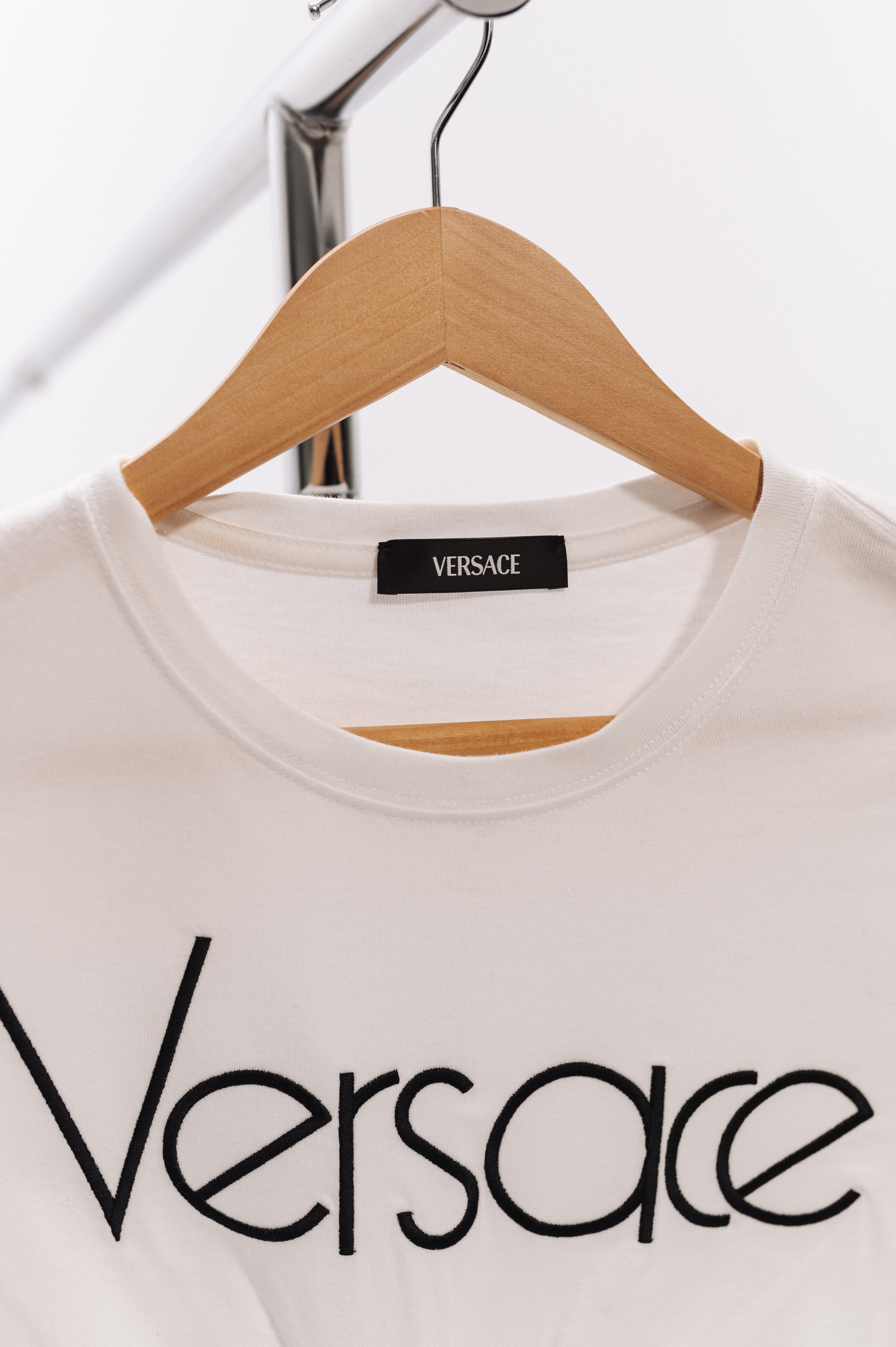 Versace White Graphic Short Sleeve T-Shirt