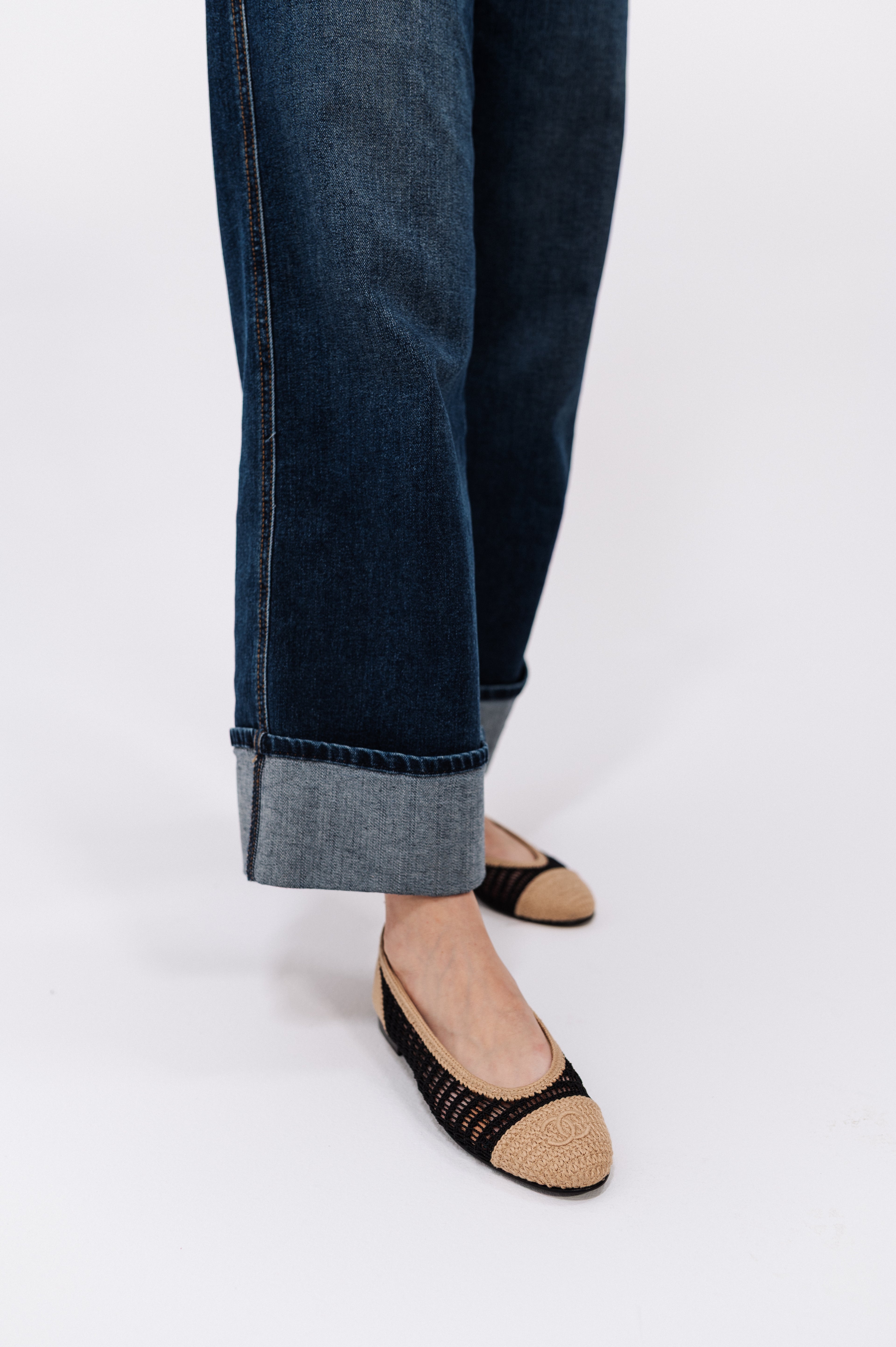 Chanel Woven Raffia Flats