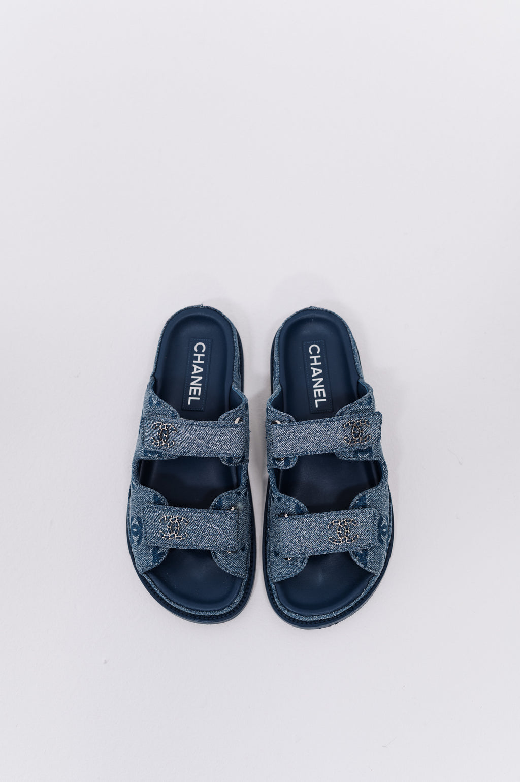 Chanel Dad Sandal Denim Slides