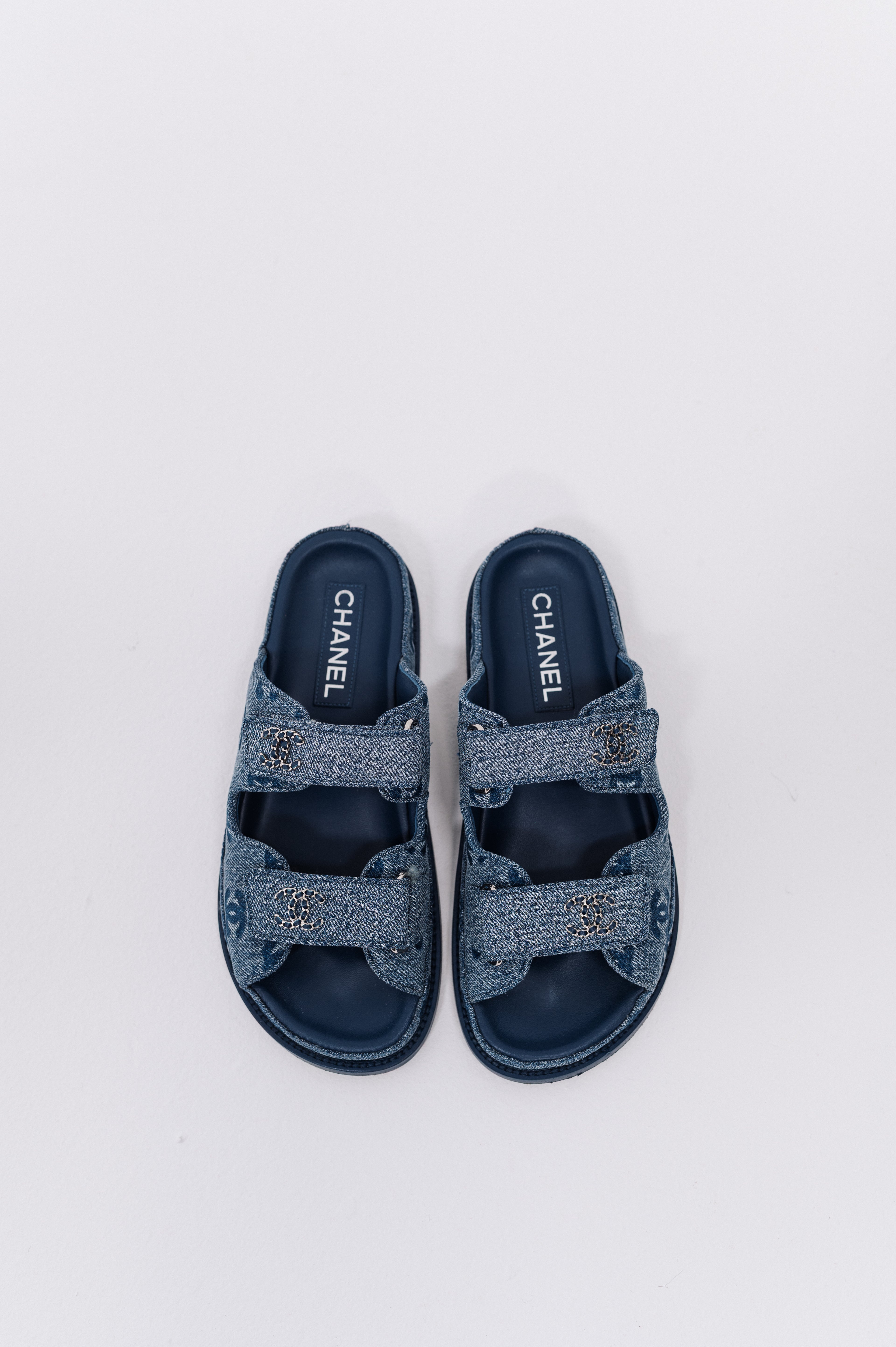 Chanel Dad Sandal Denim Slides
