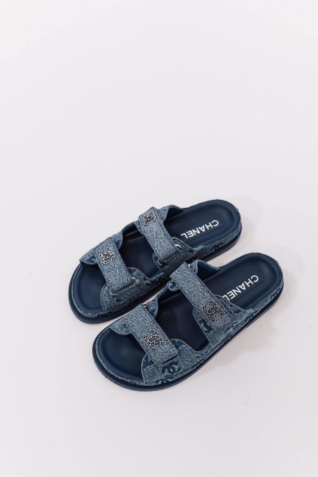 Chanel Dad Sandal Denim Slides