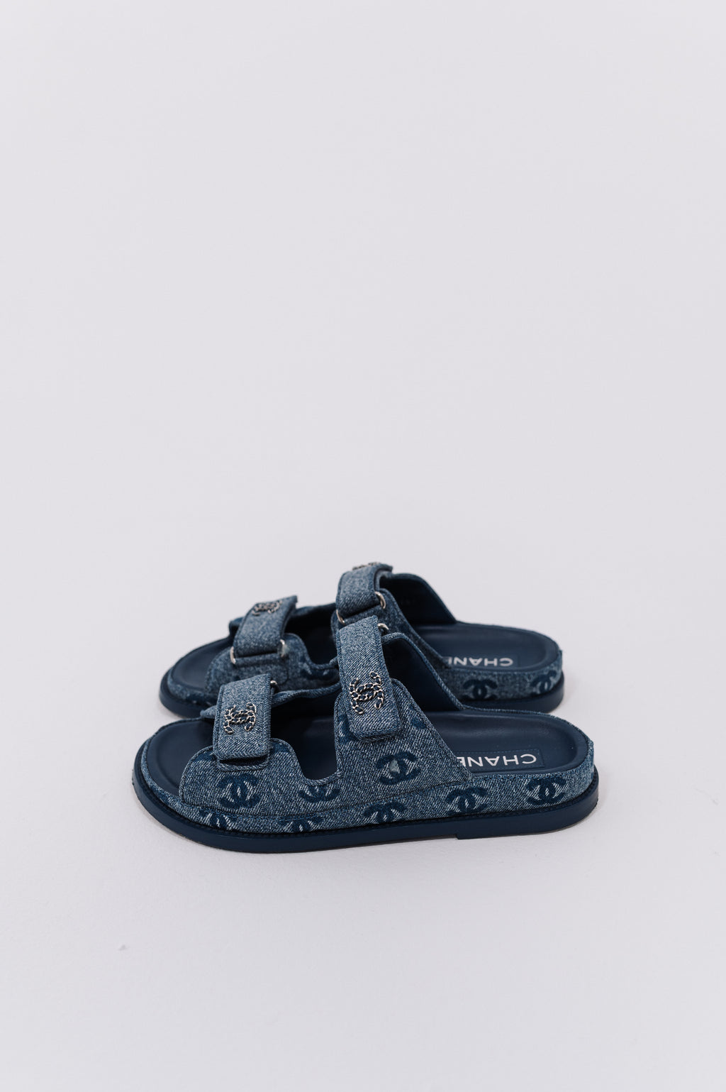 Chanel Dad Sandal Denim Slides