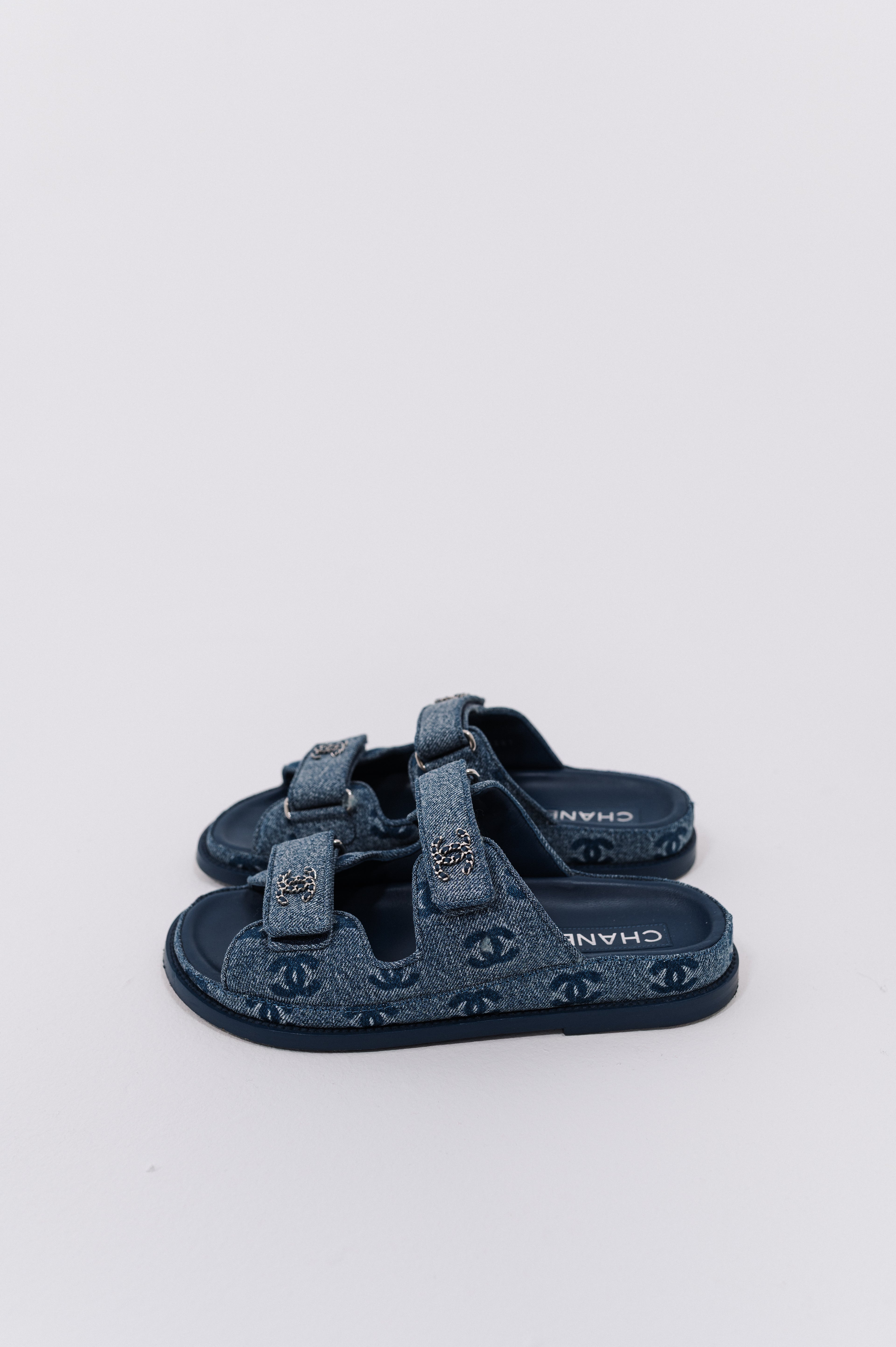 Chanel Dad Sandal Denim Slides