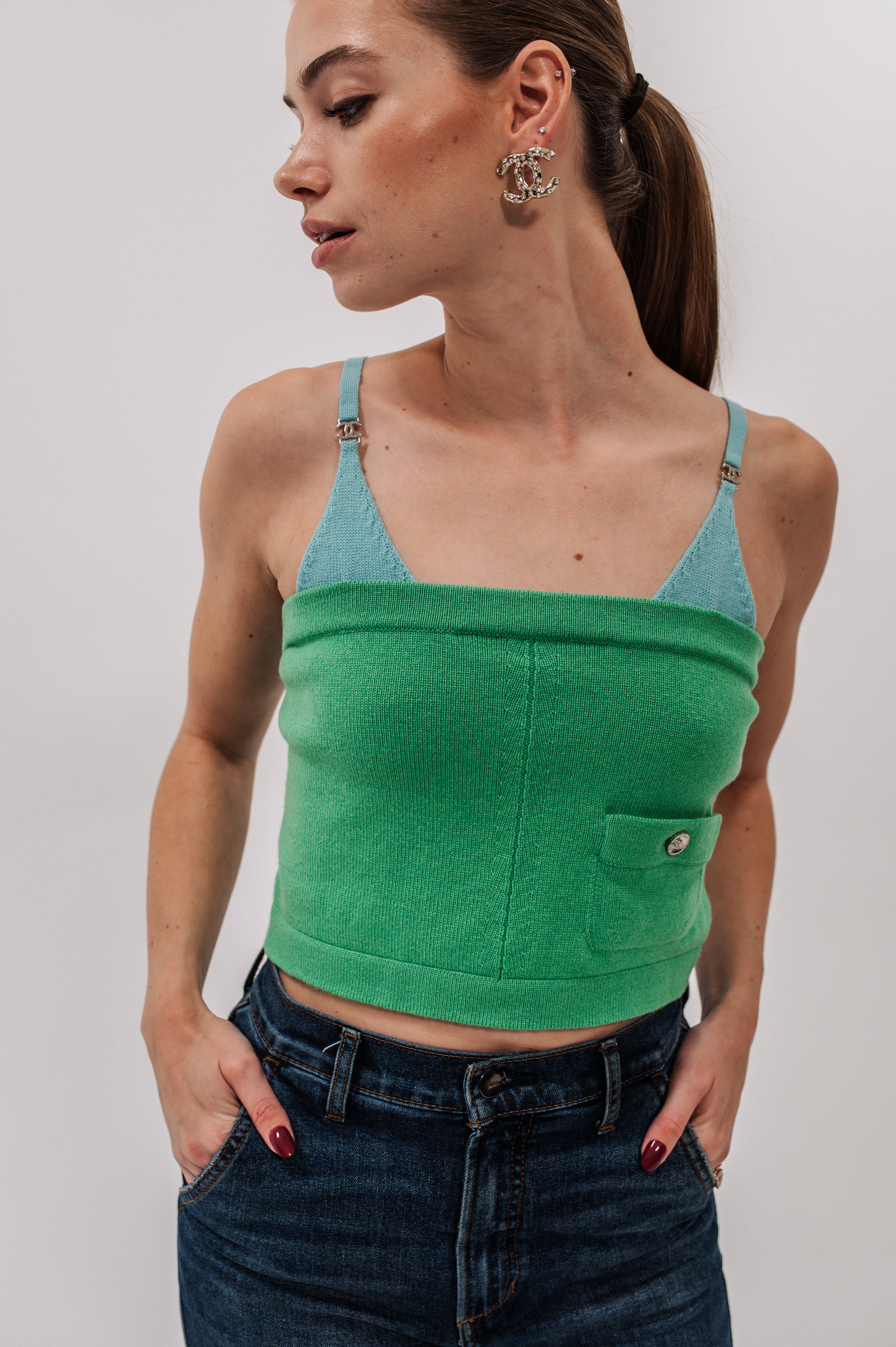 Chanel Cashmere Layered Tank