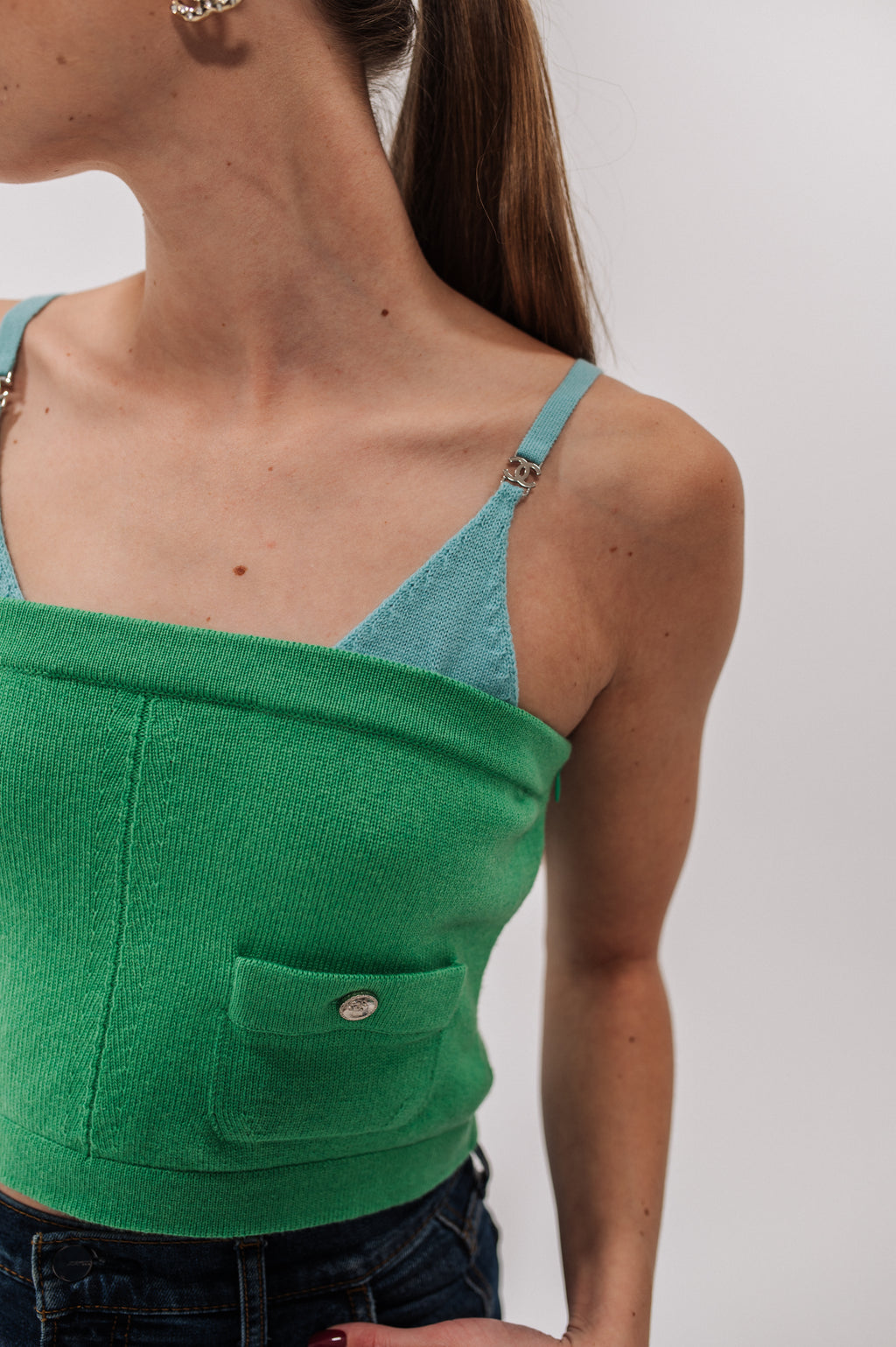 Chanel Cashmere Layered Tank