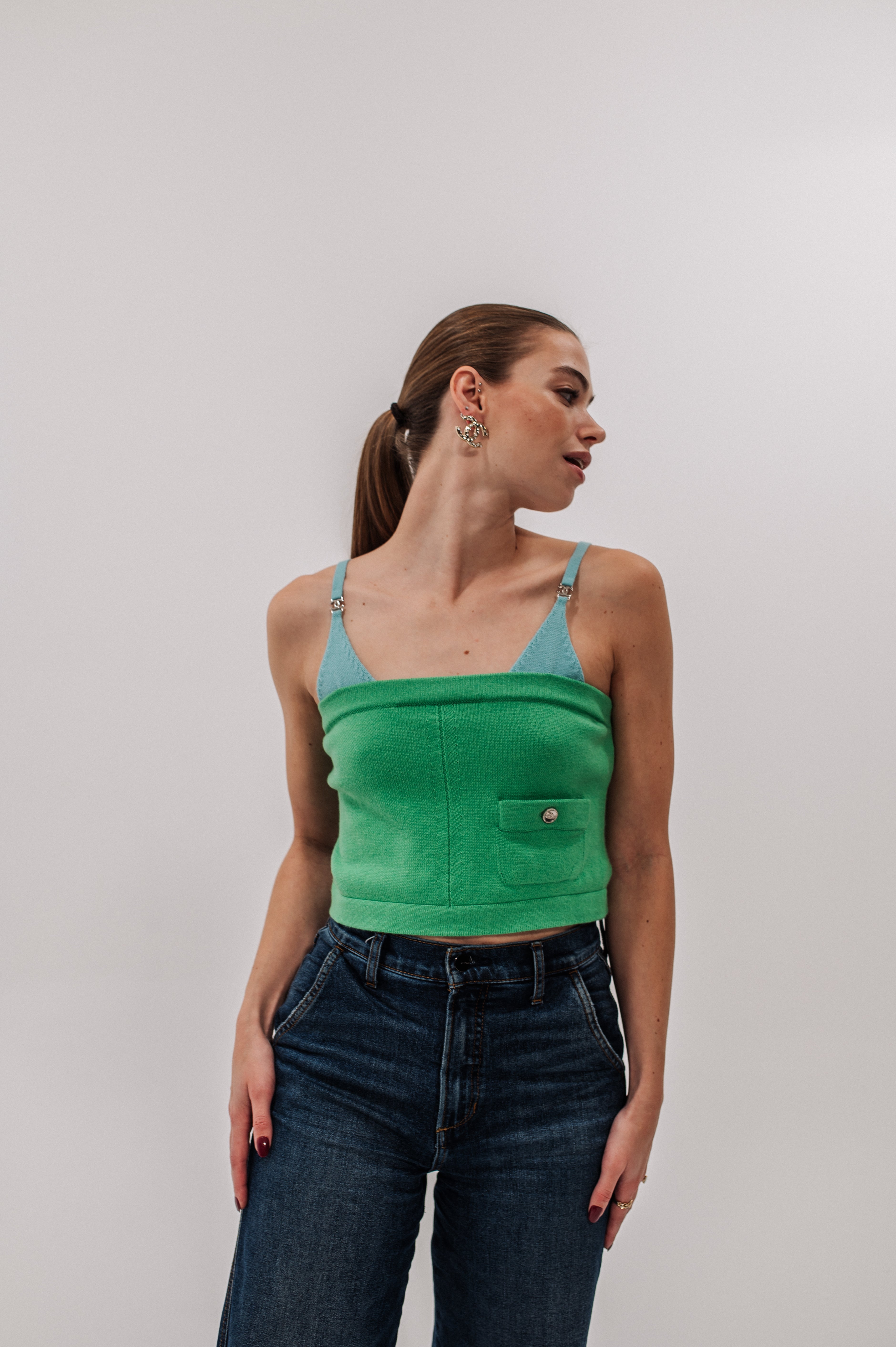 Chanel Cashmere Layered Tank