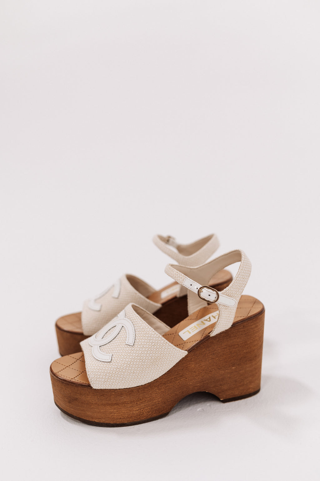 Chanel Platform Wedge CC Sandal