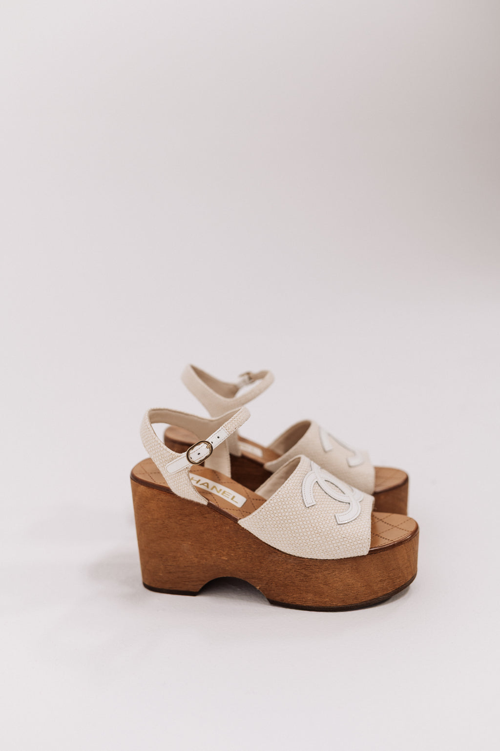 Chanel Platform Wedge CC Sandal