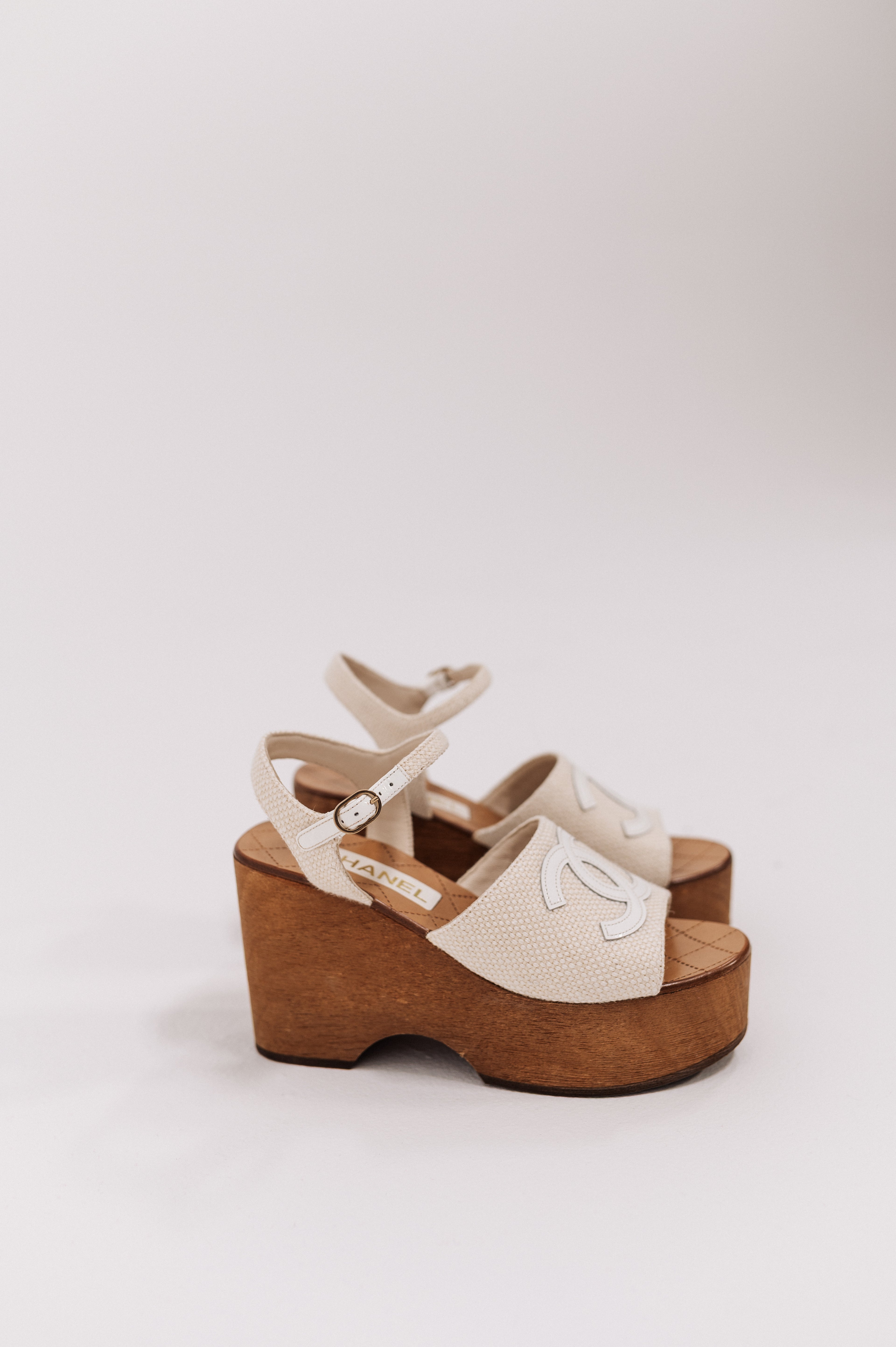 Chanel Platform Wedge CC Sandal