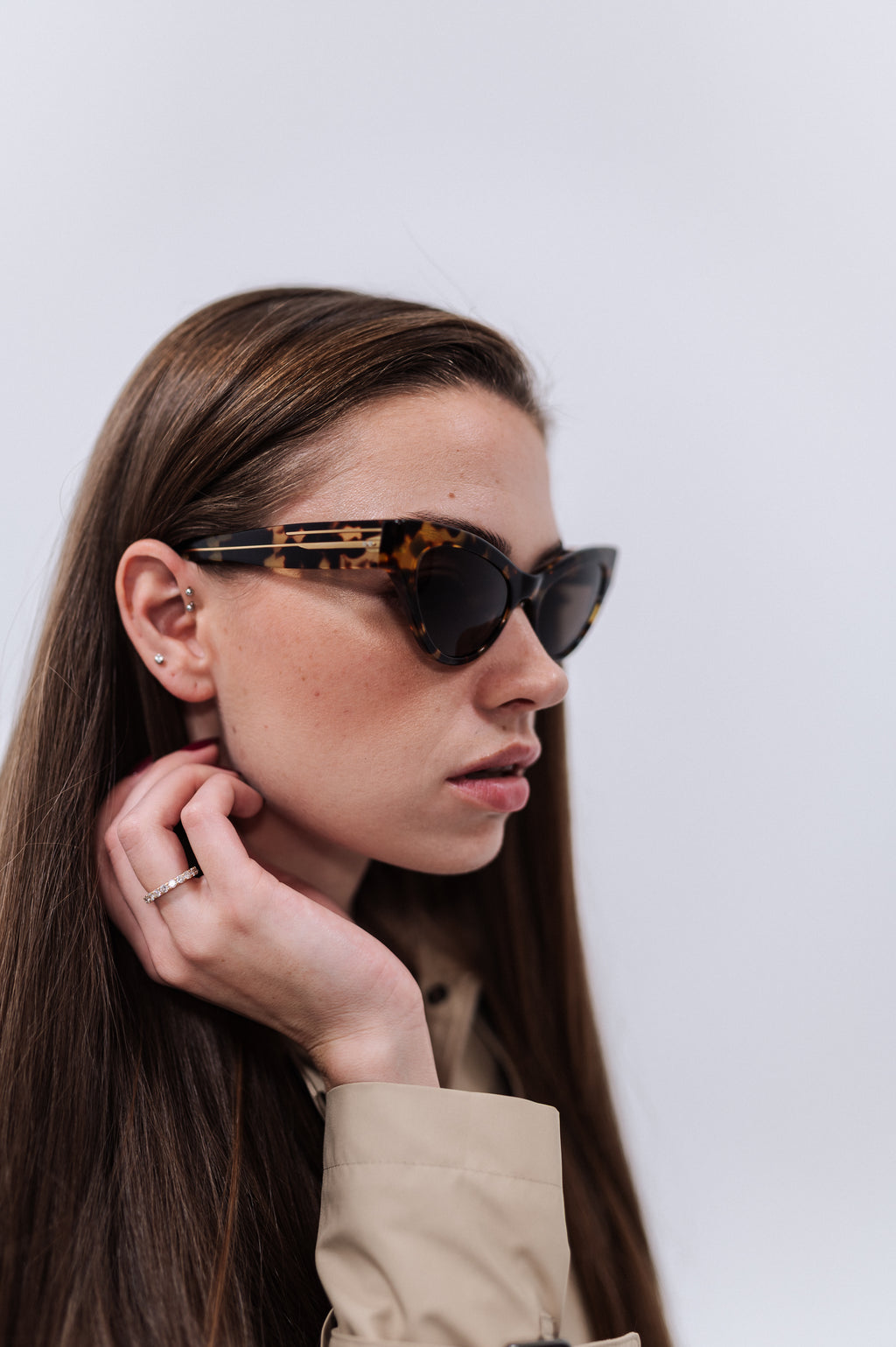 Khaite x Oliver Peoples Cat-Eye Sunglasses