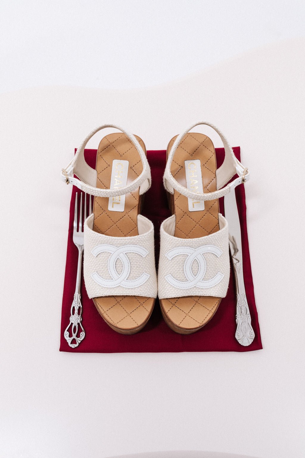 Chanel Platform Wedge CC Sandal