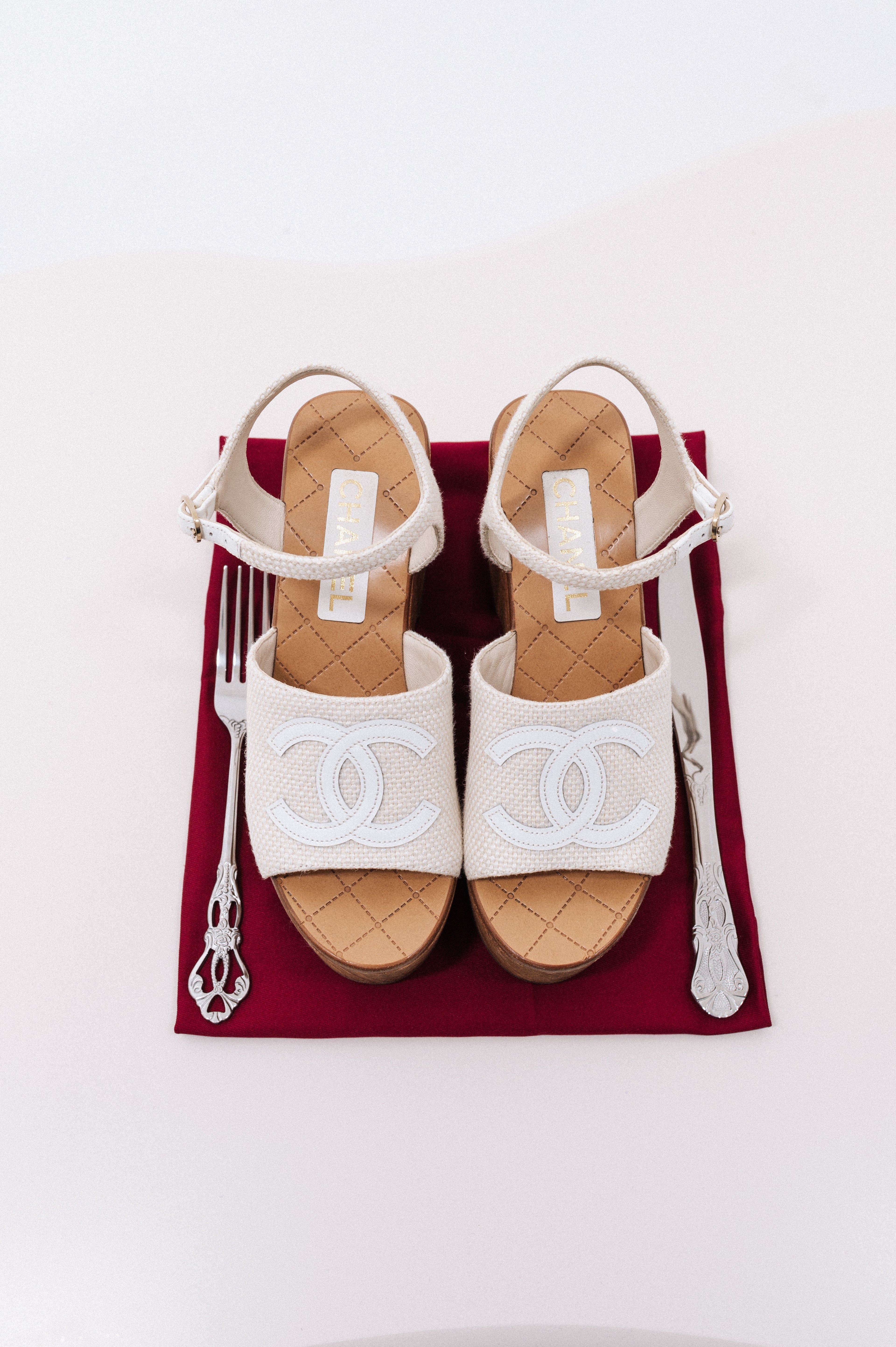 Chanel Platform Wedge CC Sandal