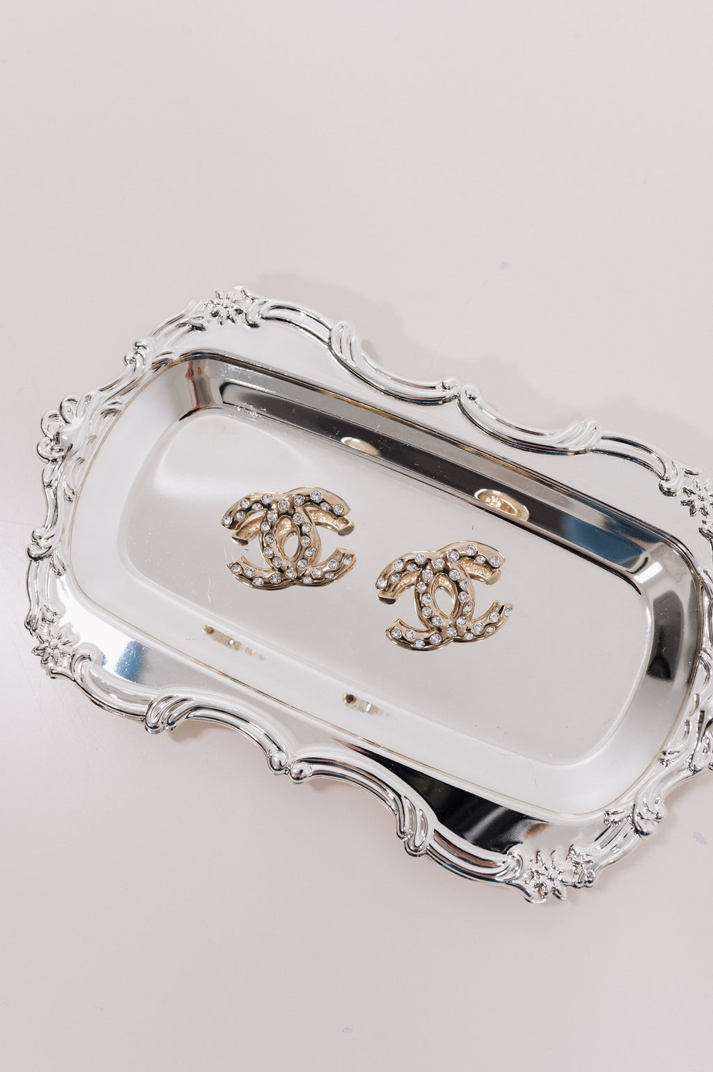 Chanel CC Crystal Oversized Earrings