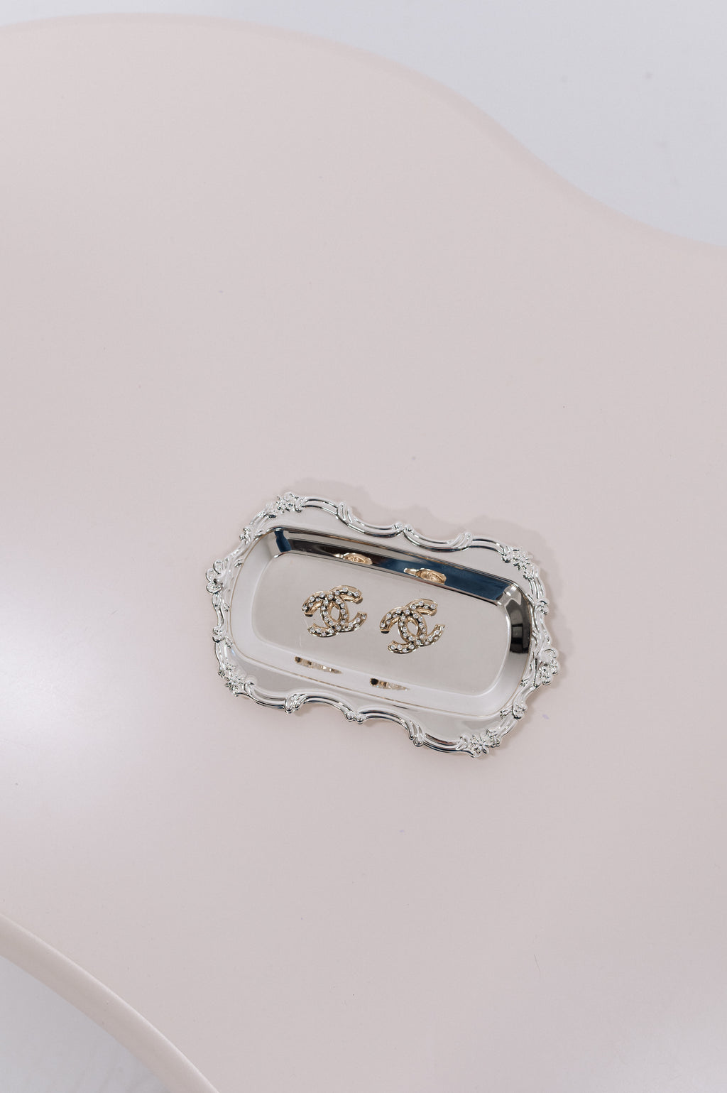 Chanel CC Crystal Oversized Earrings