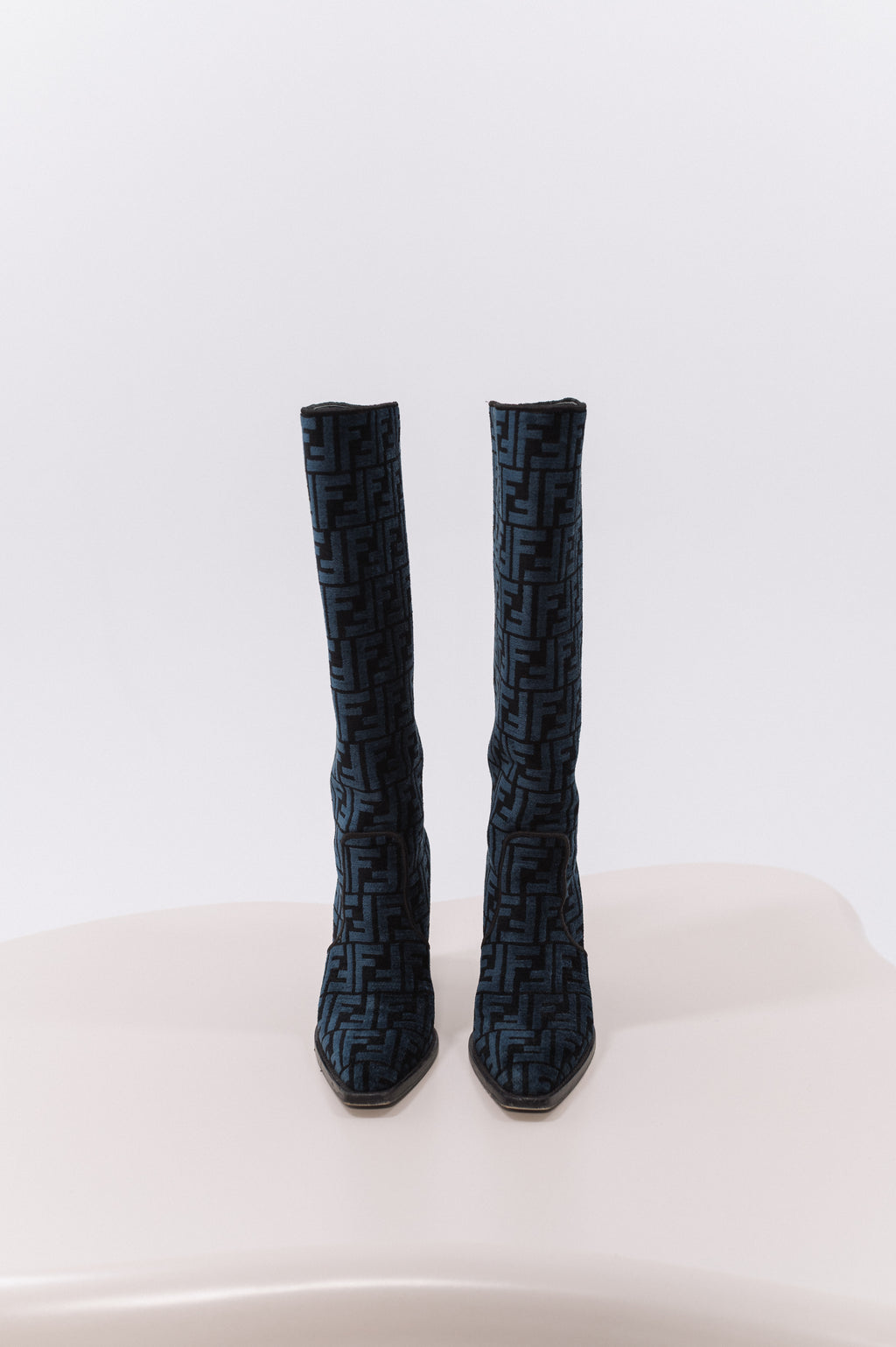 Fendi Monogram Knee High Boots