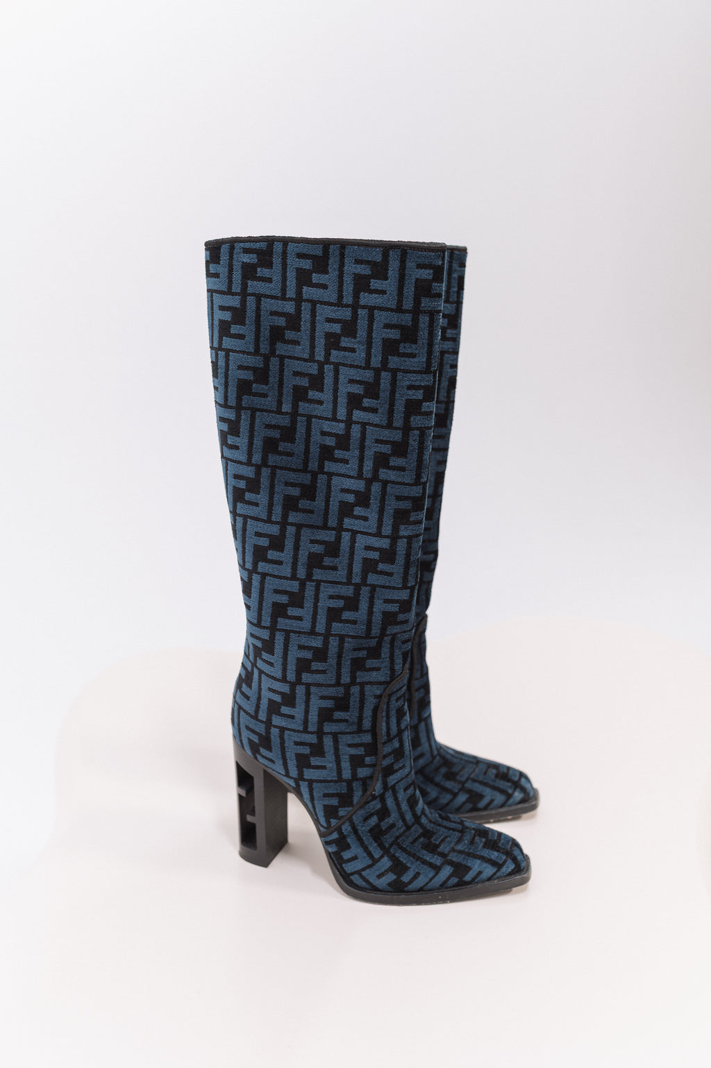 Fendi Monogram Knee High Boots