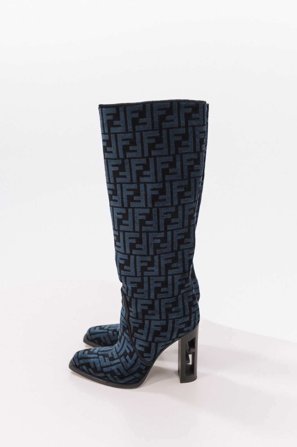 Fendi Monogram Knee High Boots