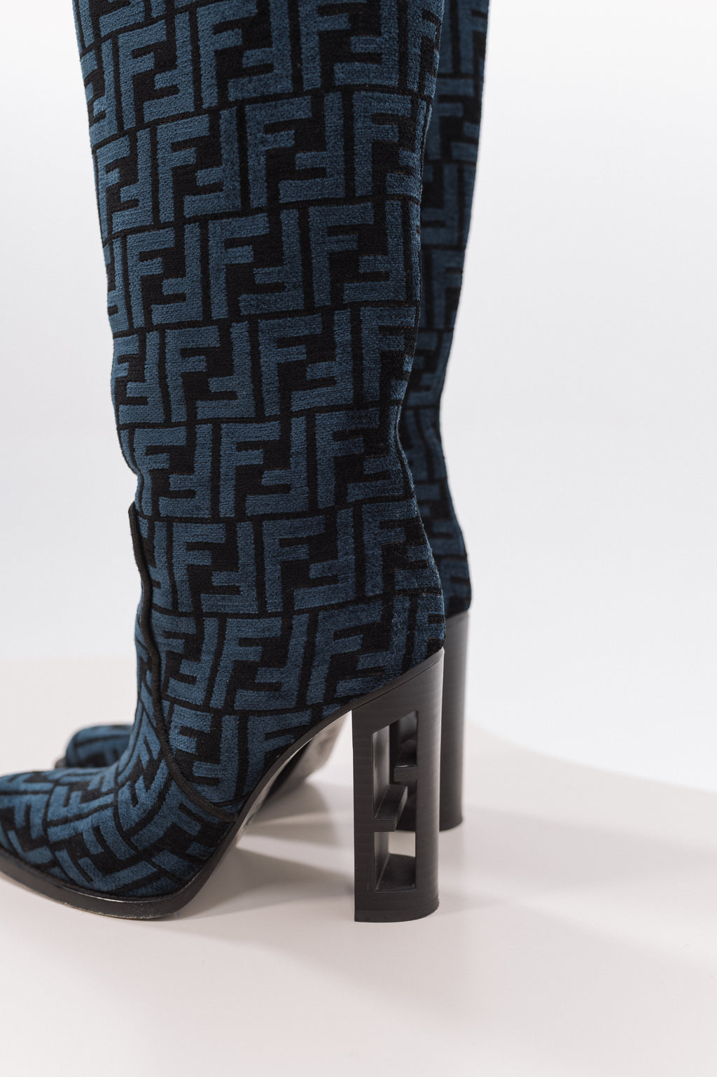 Fendi Monogram Knee High Boots
