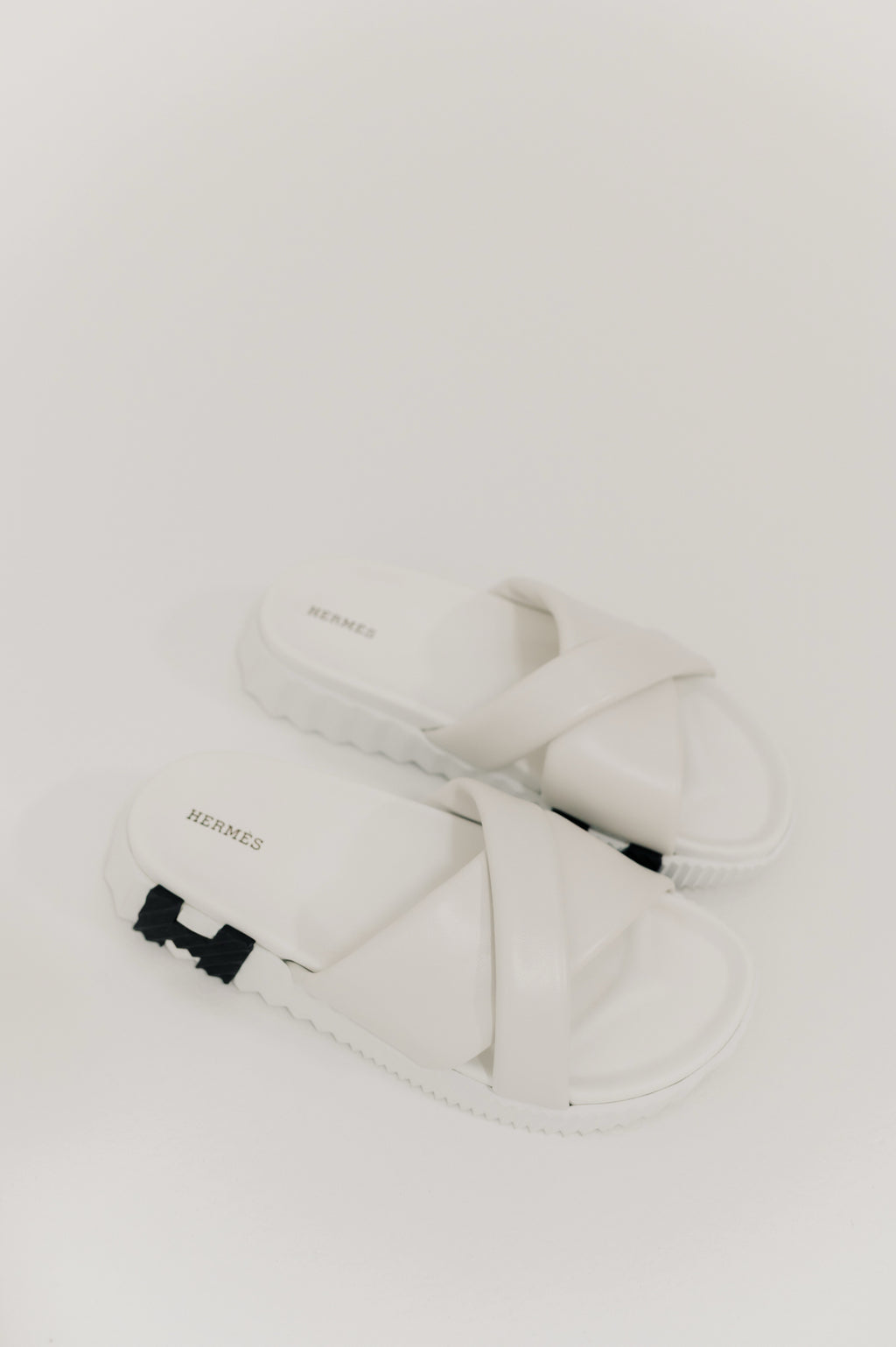 Hermes White Infra Sandals