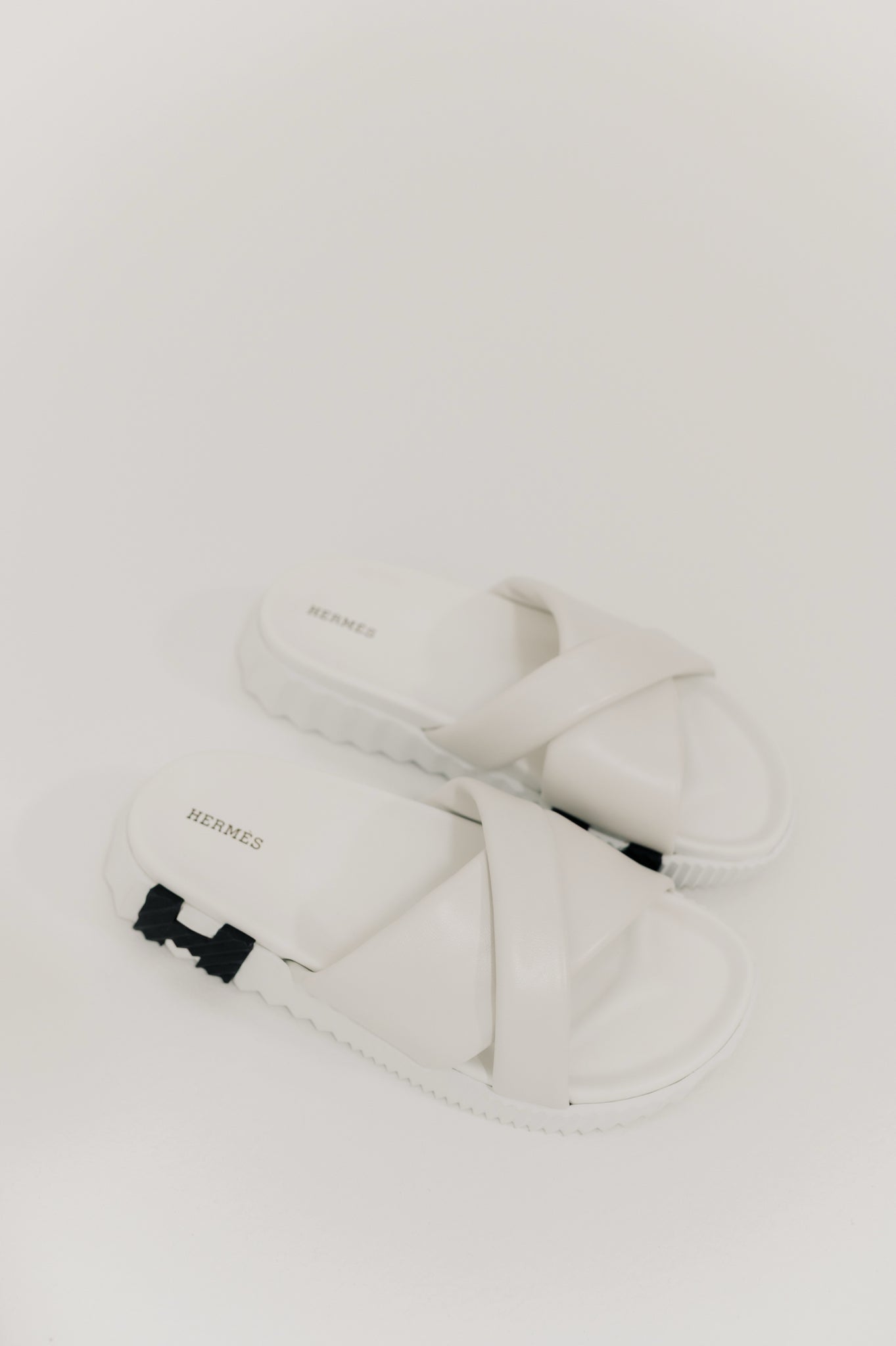 Hermes White Infra Sandals