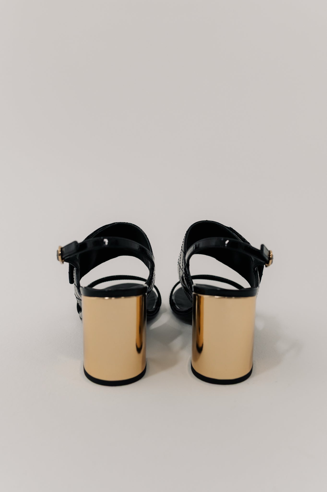 Chanel Gold Heel Sandals