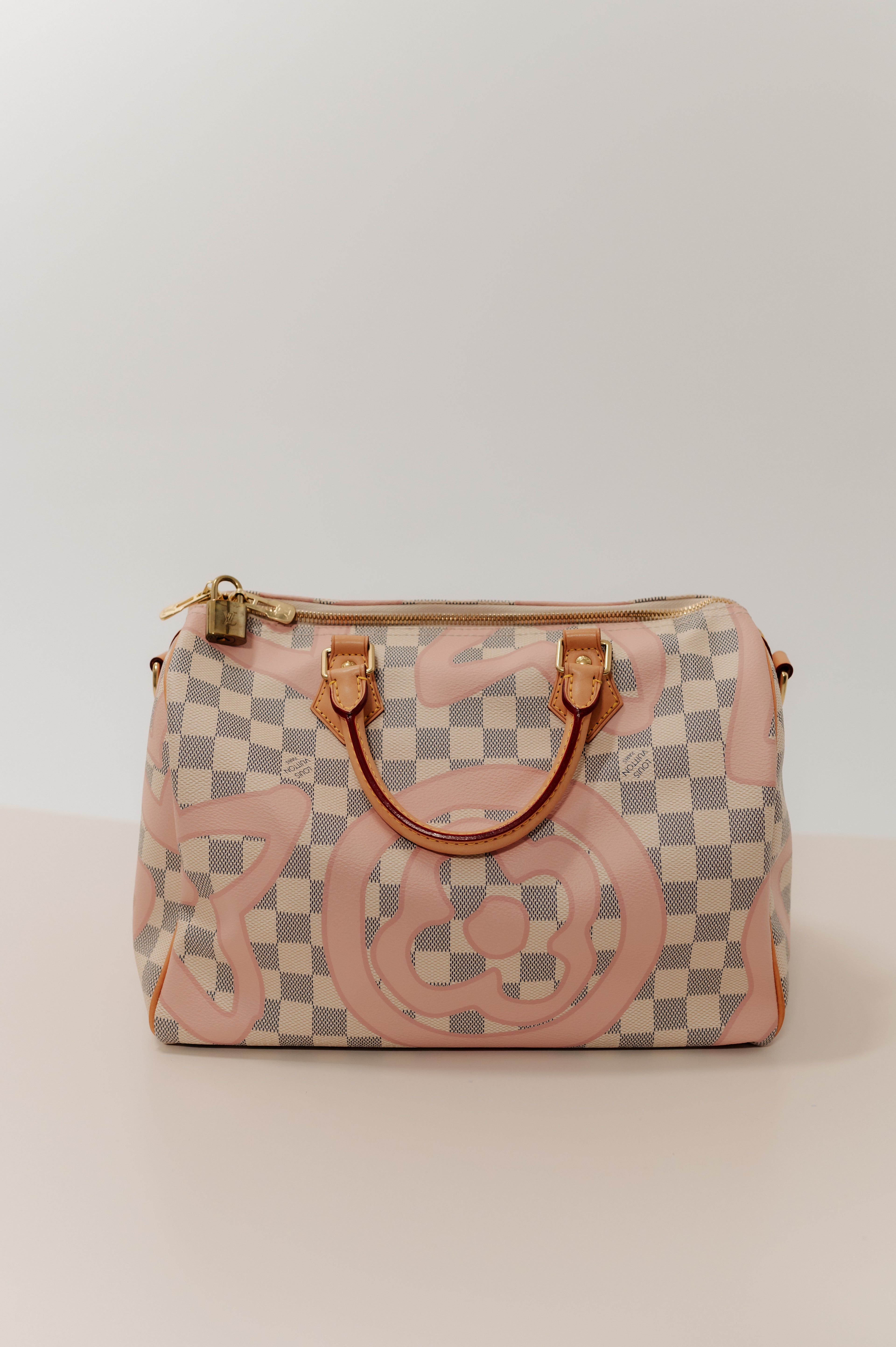 Louis Vuitton White Damier Speedy Hand Bag