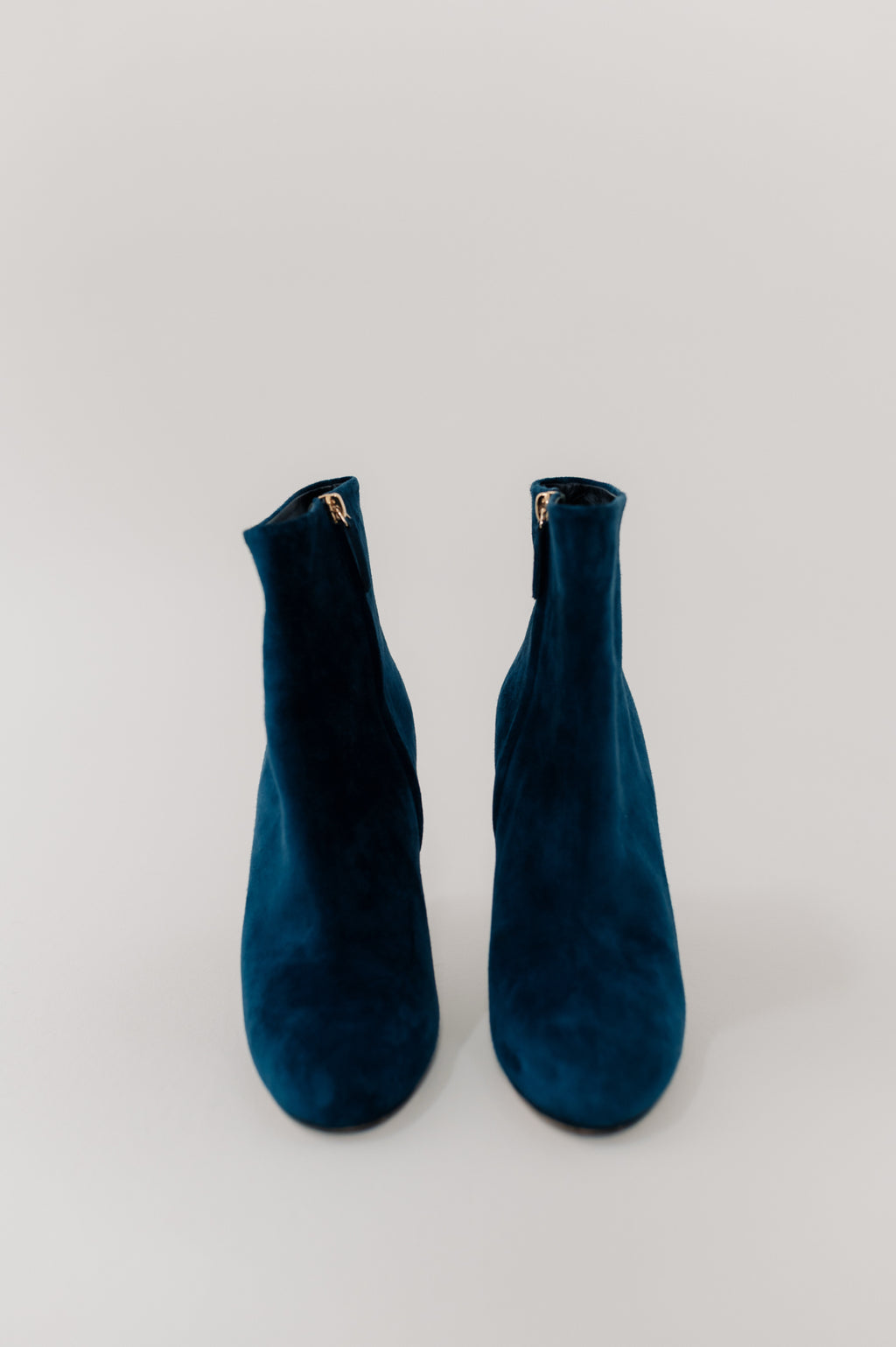 Chanel Teal Suede Boots