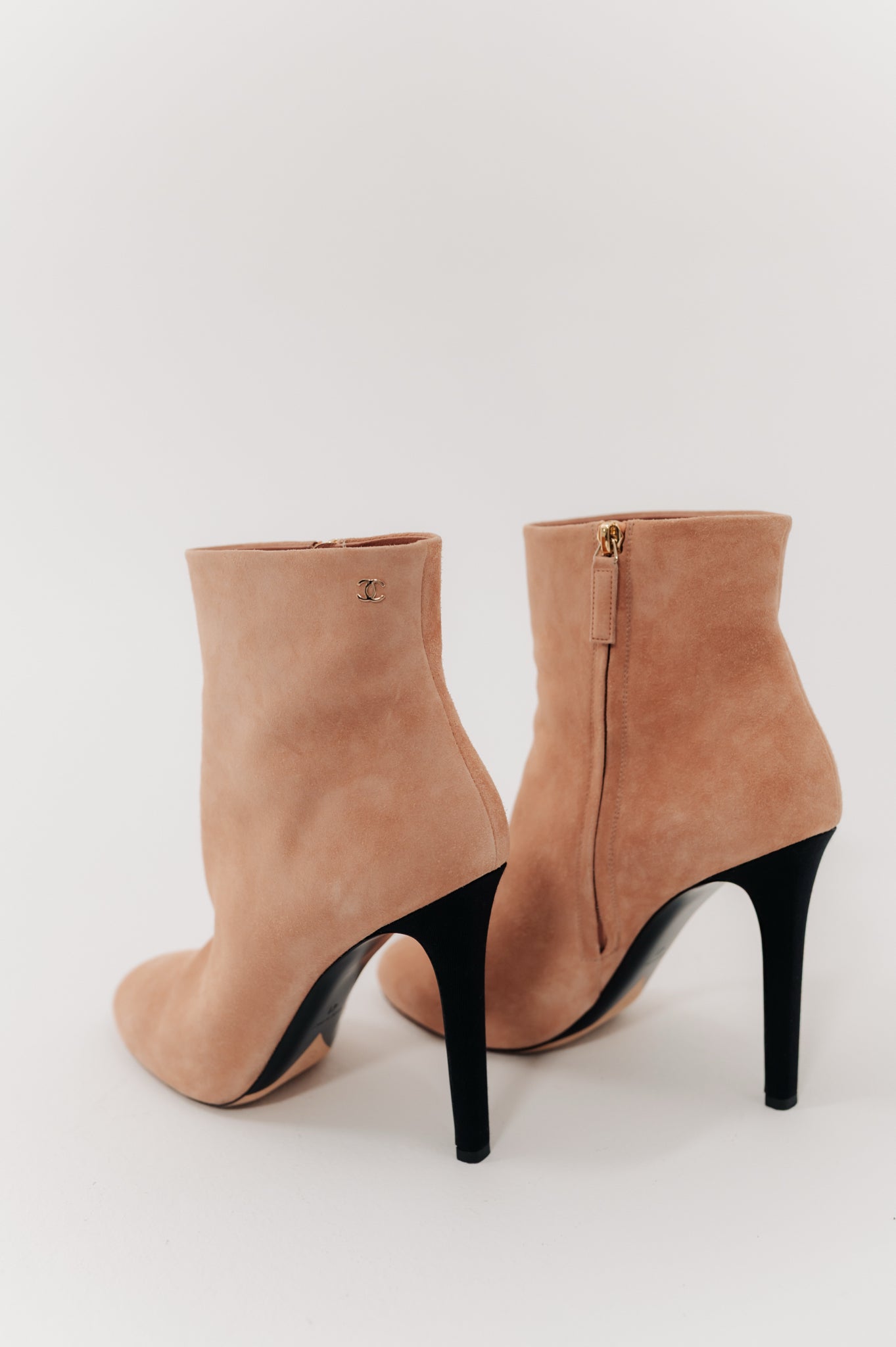 Chanel Rose Suede Boots