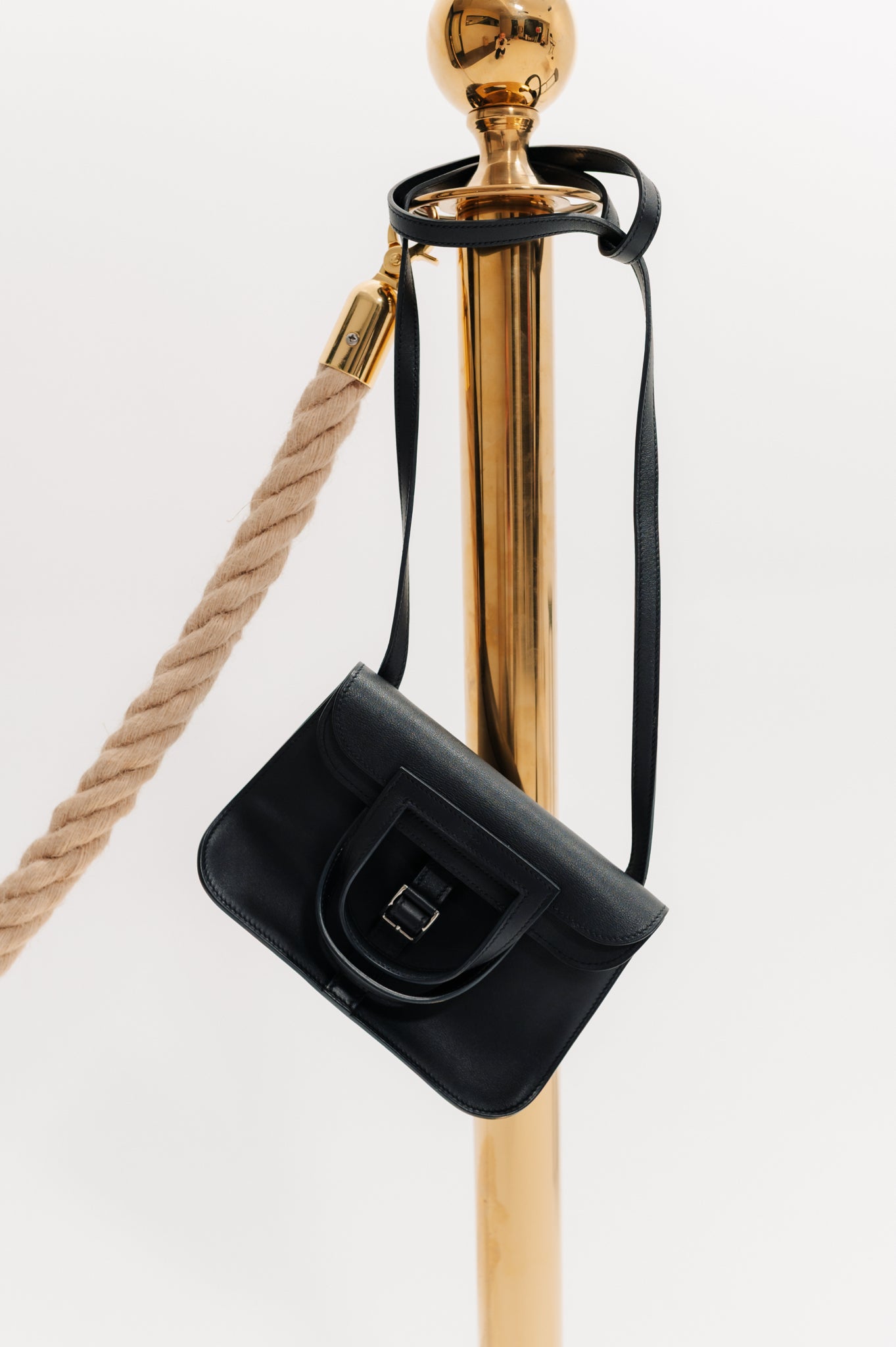 Hermes Black Halzan Hand Bag