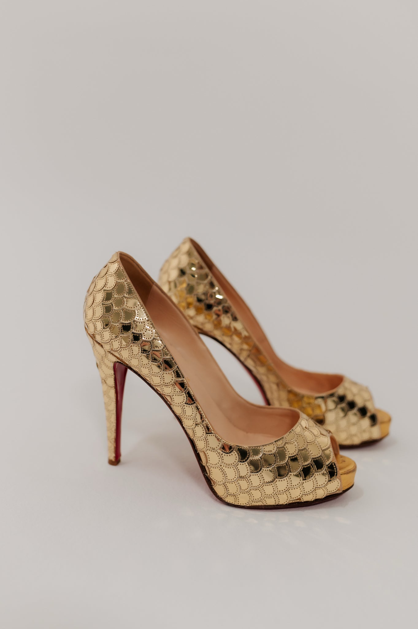Christian Louboutin Gold Heels