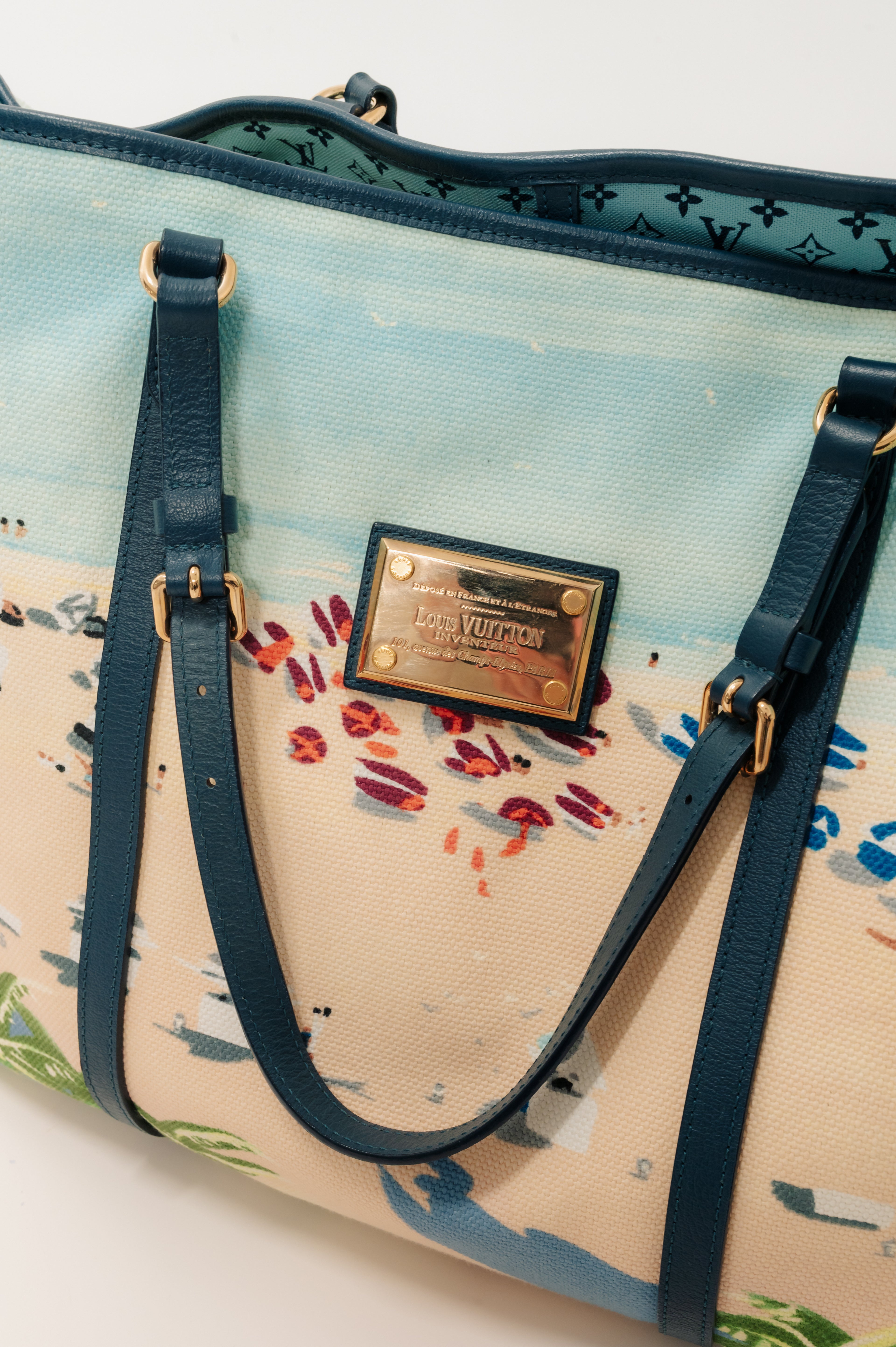 Louis Vuitton Multi-Color Beach Scene Tote