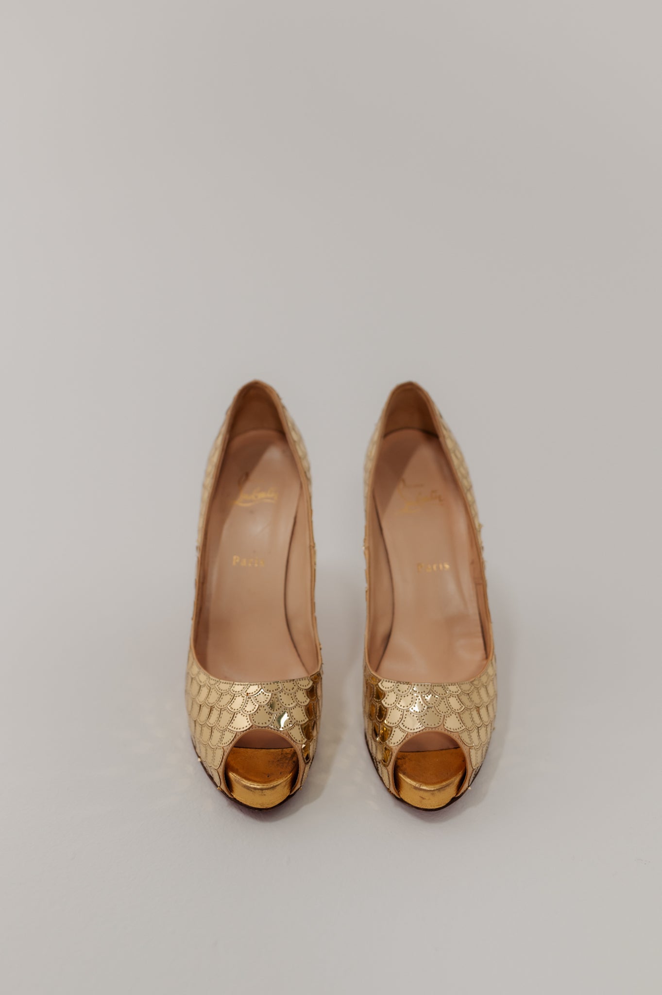 Christian Louboutin Gold Heels