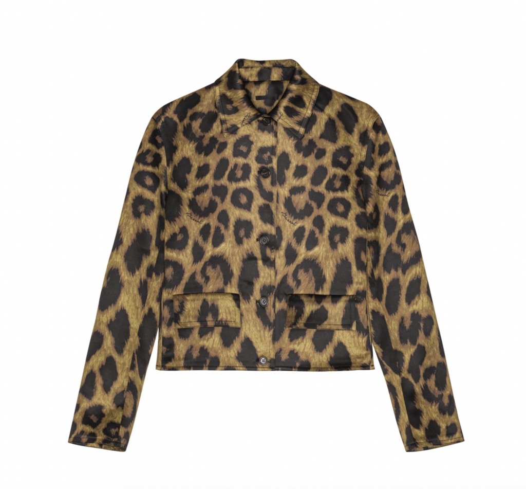 Bidan Animal Print Satin Jacket
